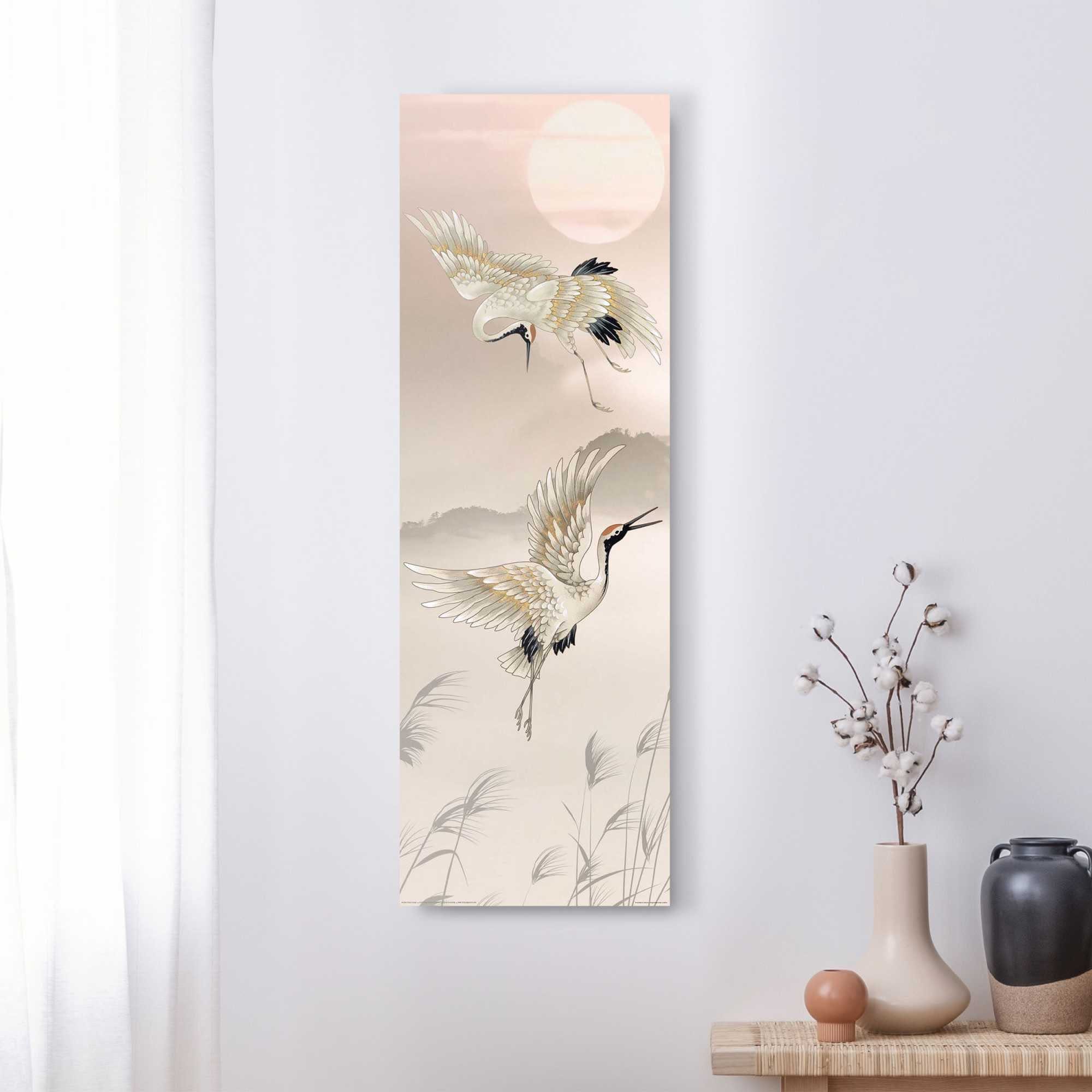 Reinders! Artprint Kraanvogels in pastel