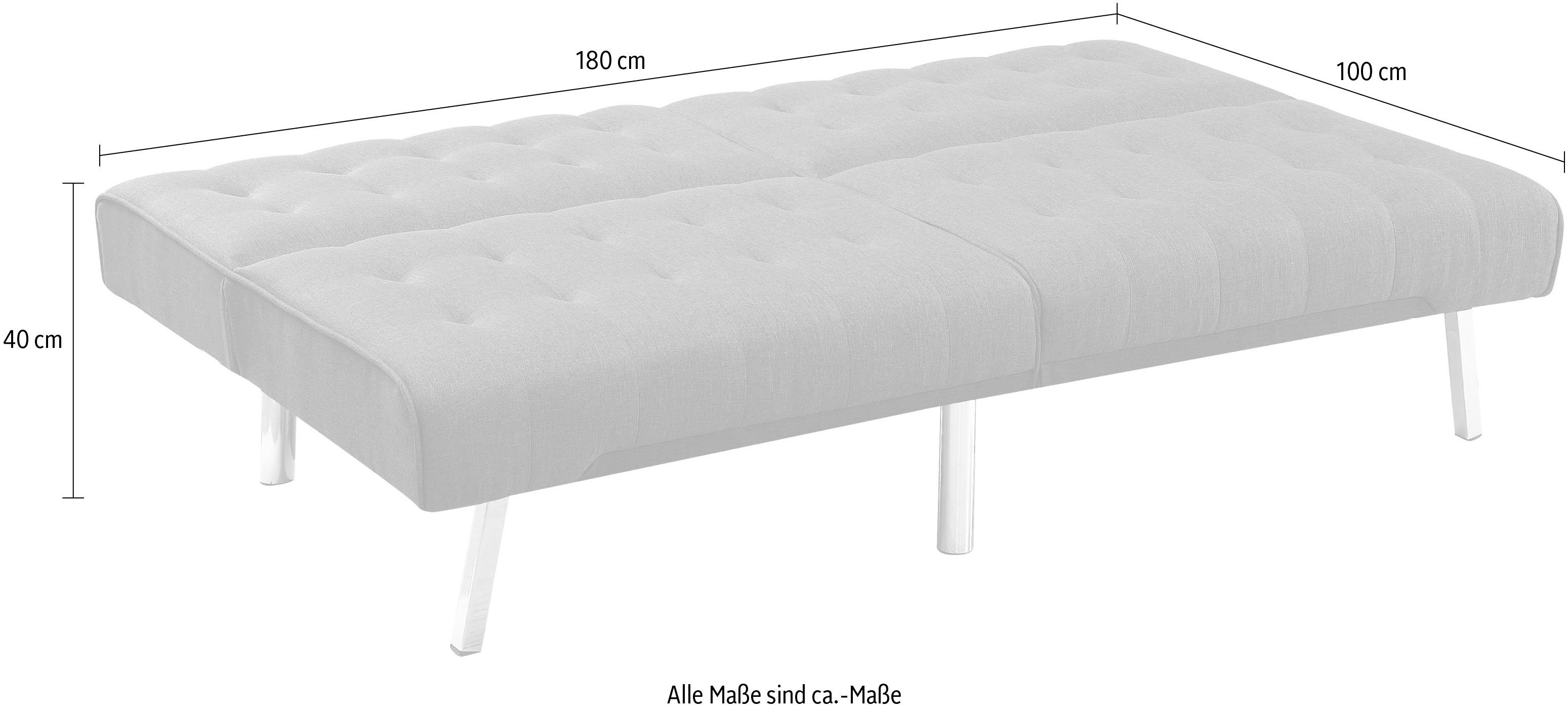 ATLANTIC home collection Bank Pierre met verstelbare rugleuning, met golfvering