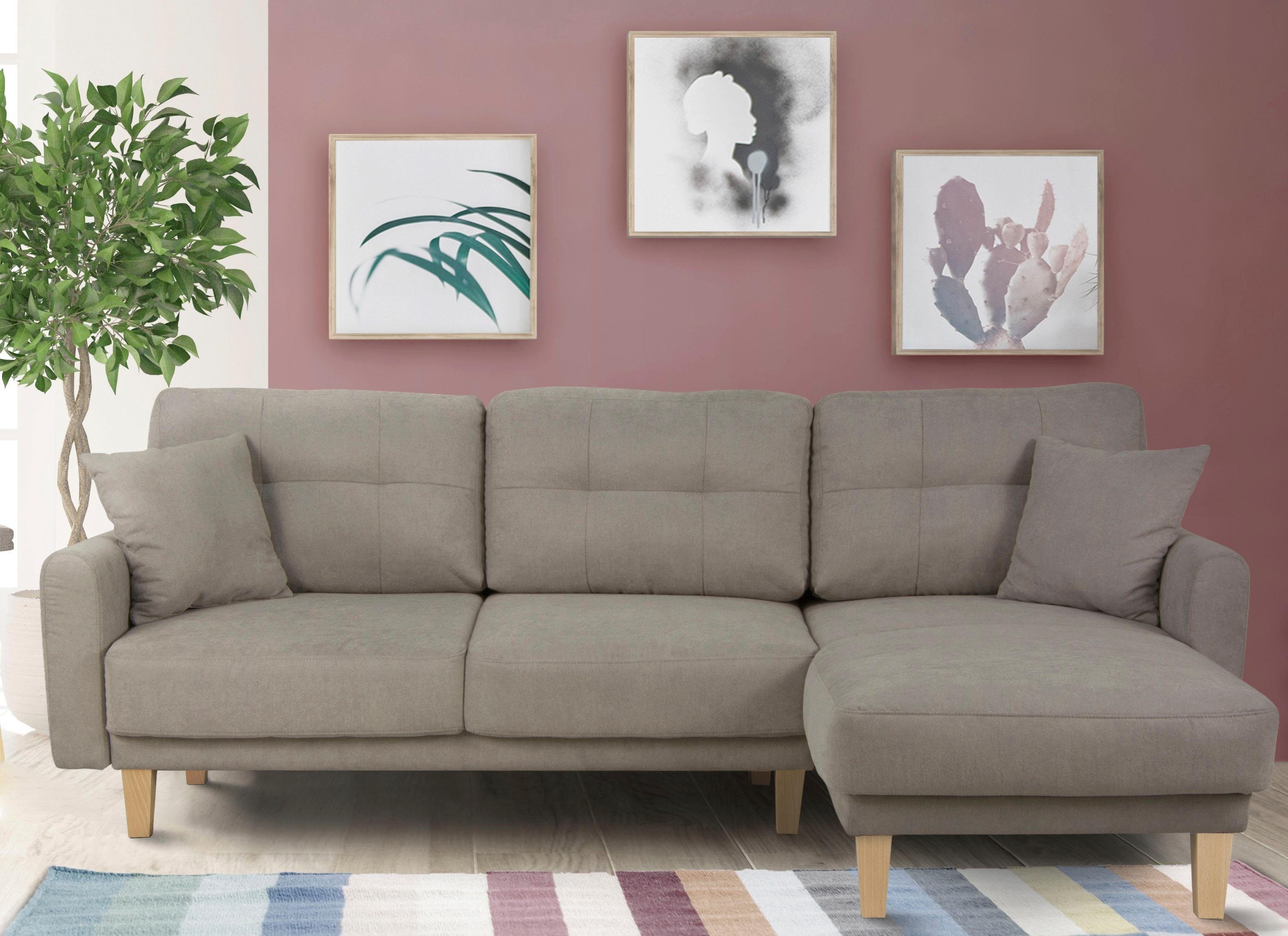 Home affaire Hoekbank TRIPLO optionele slaapbank met bedlade, afmetingen B/D/H: 234/164/89 cm