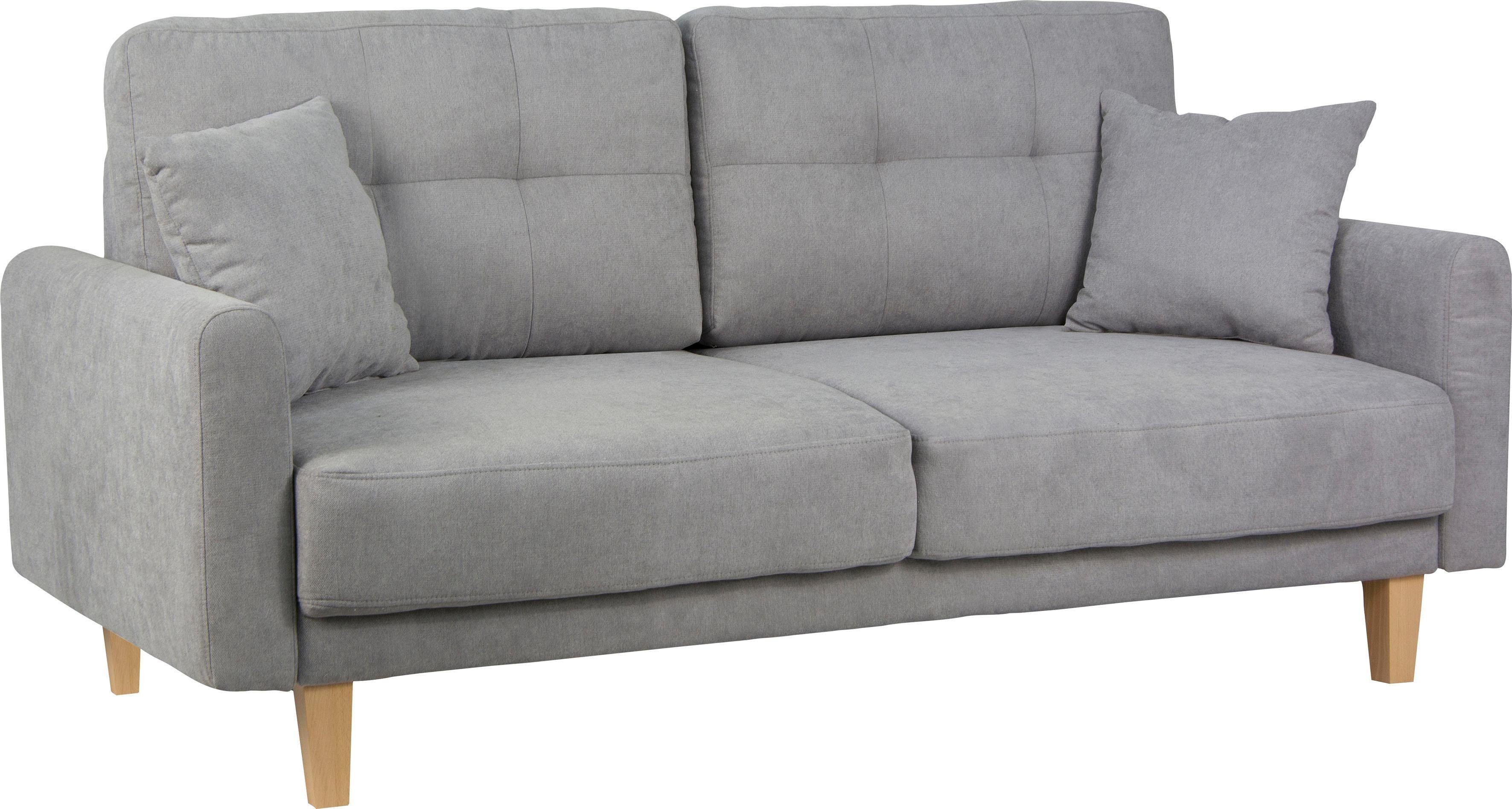 Home affaire 2-zitsbank TRIPLO met golfsysteem, afmetingen B/D/H: 165/100/89 cm Bank met stiksel in het ruggebied, incl. rugkussen en sierkussen