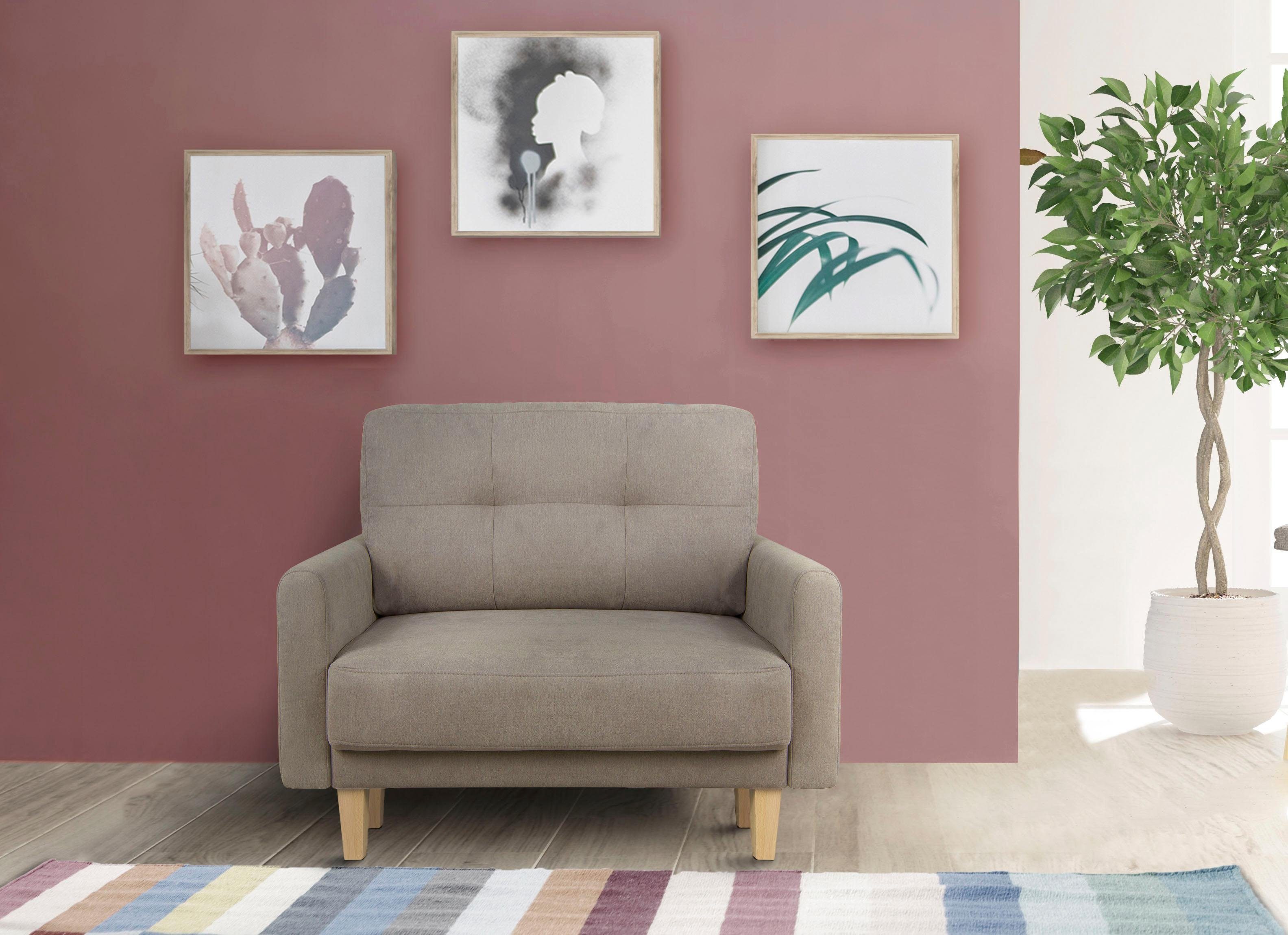 Home affaire Fauteuil TRIPLO relaxstoel met golfondersteuning, afmetingen B/D/H: 95/100/89 cm