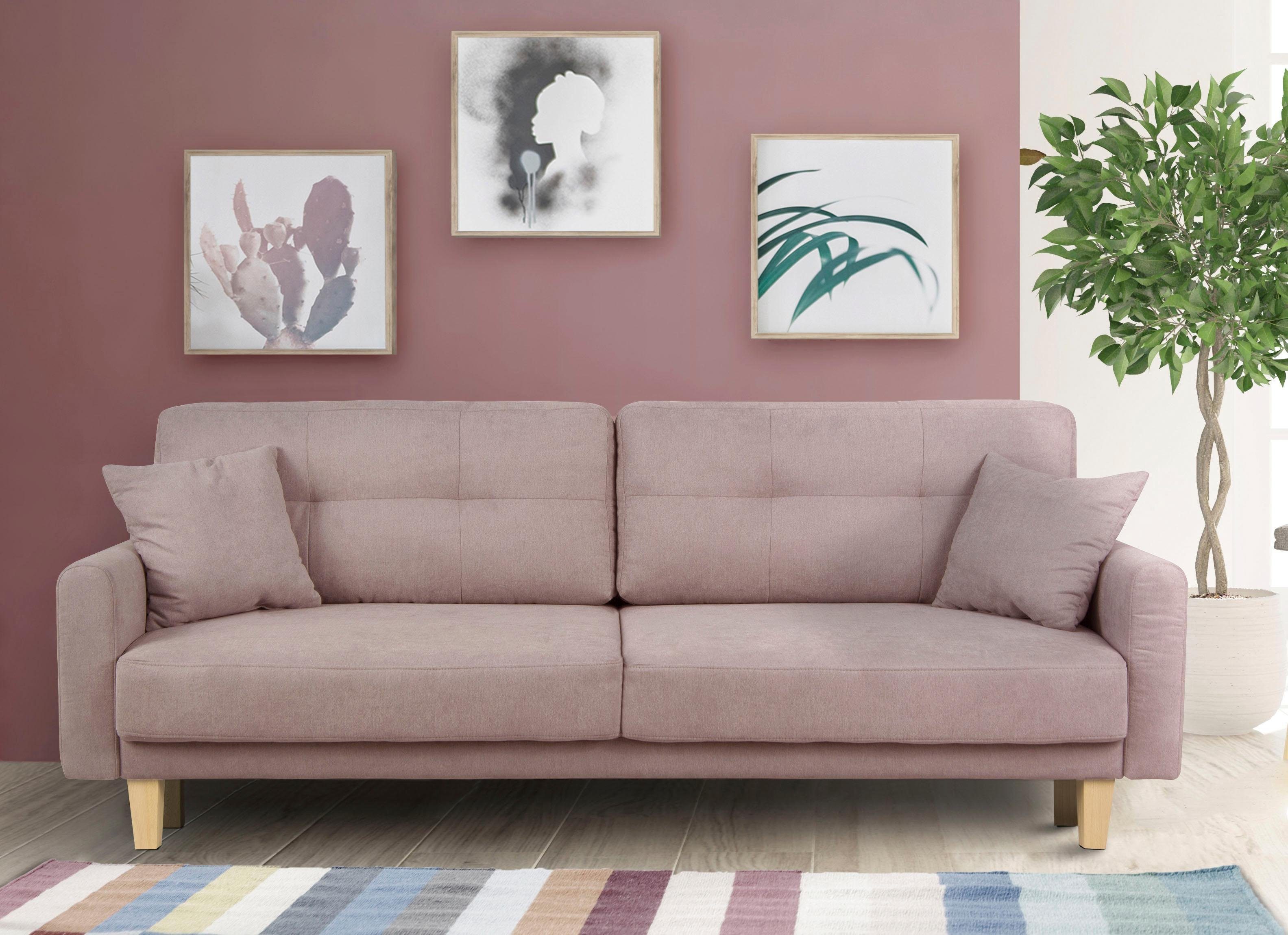 Home affaire 3-zitsbank TRIPLO optioneel slaapbank met bedlade, afmetingen B/D/H: 215/100/89 cm