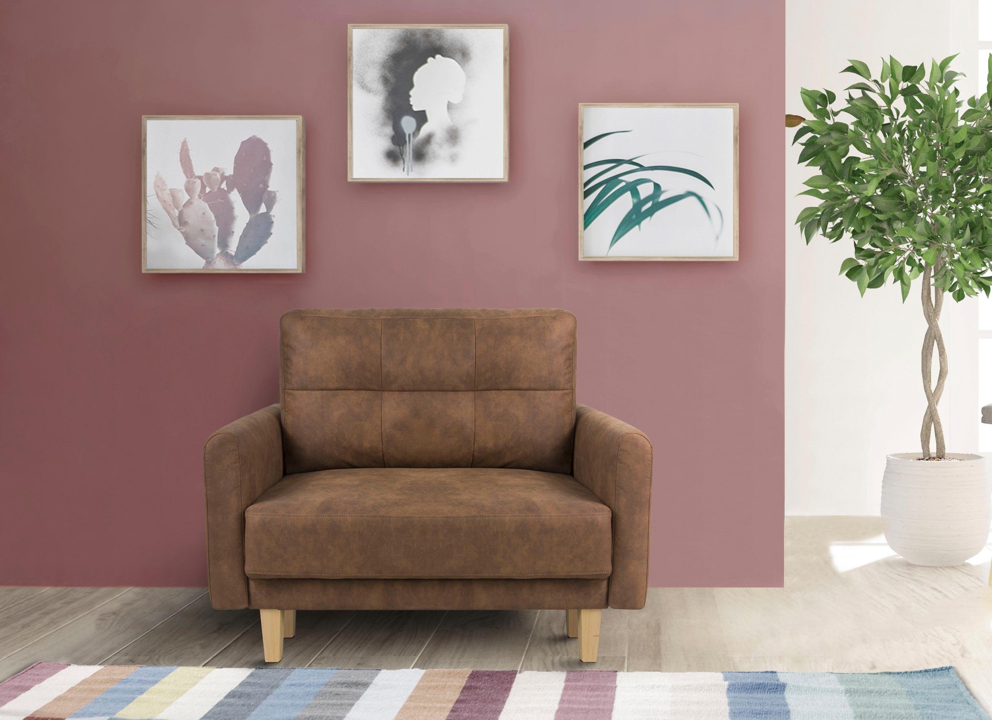 Home affaire Fauteuil TRIPLO relaxstoel met golfondersteuning, afmetingen B/D/H: 95/100/89 cm