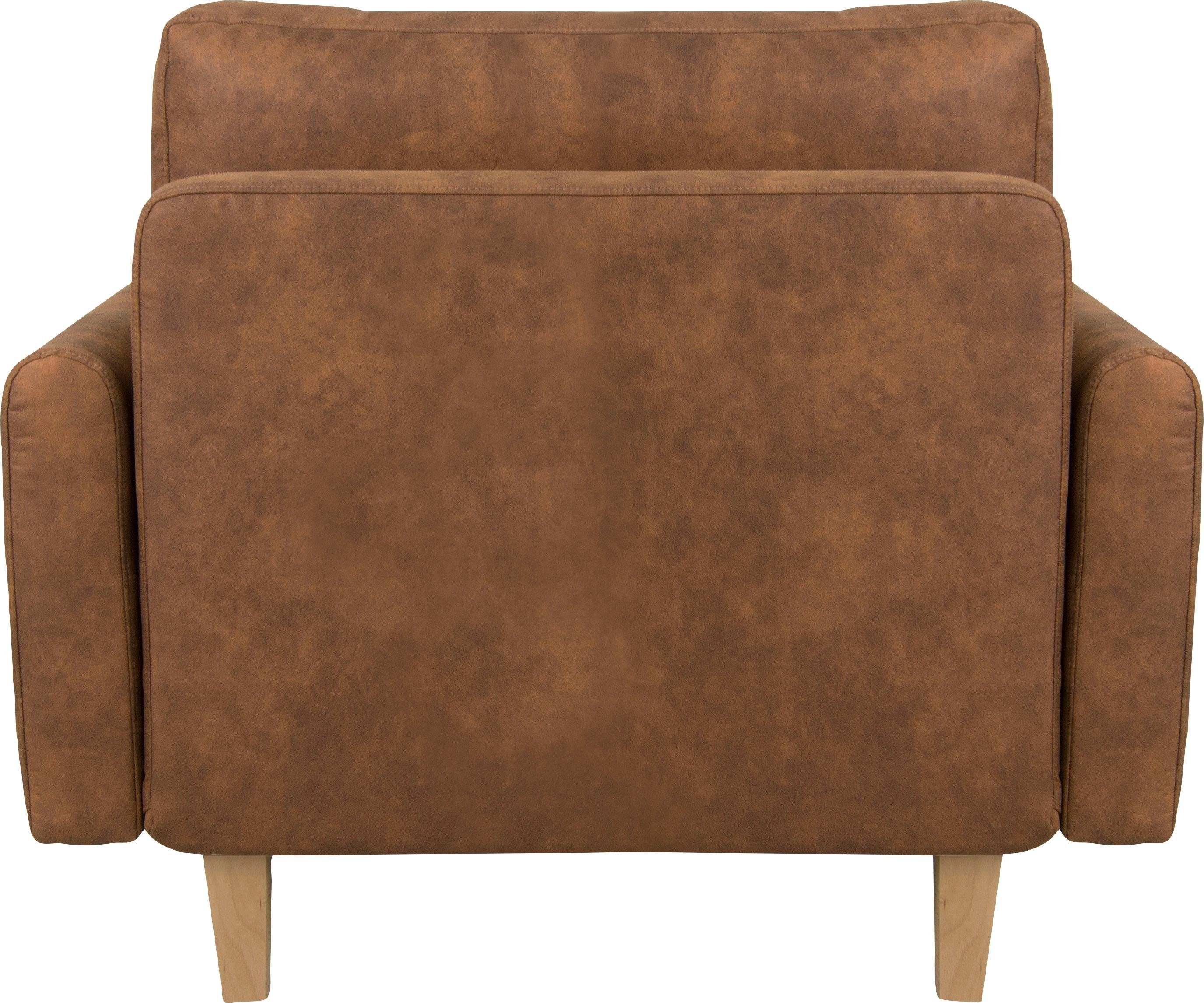Home affaire Fauteuil TRIPLO relaxstoel met golfondersteuning, afmetingen B/D/H: 95/100/89 cm