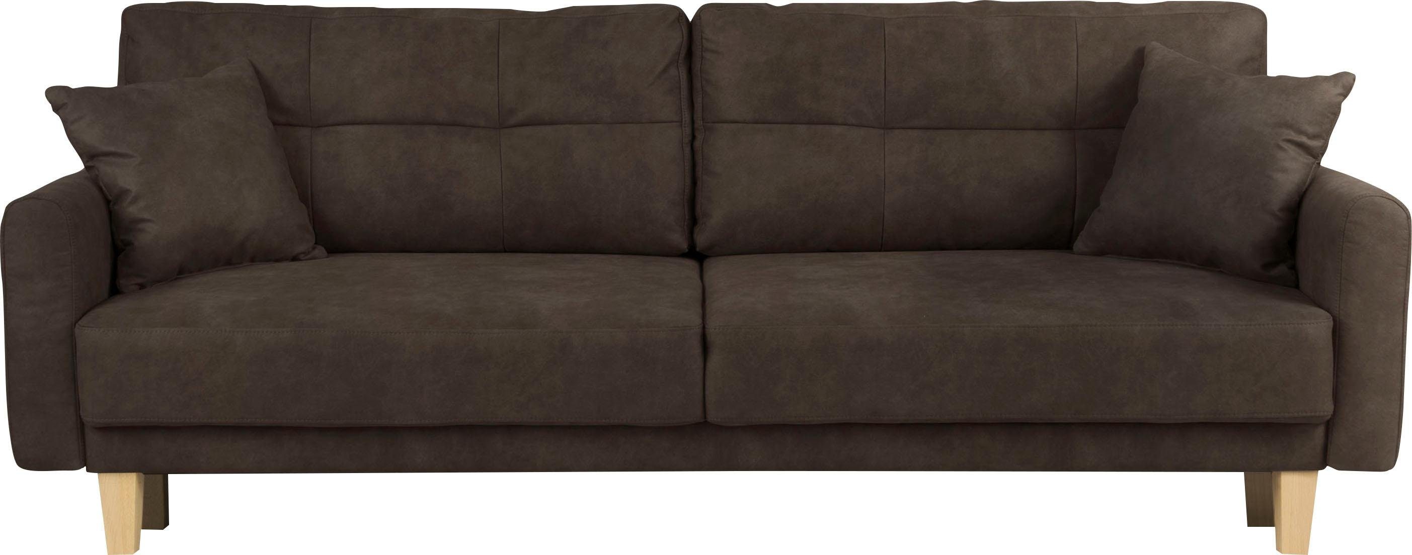 Home affaire 3-zitsbank TRIPLO optioneel slaapbank met bedlade, afmetingen B/D/H: 215/100/89 cm