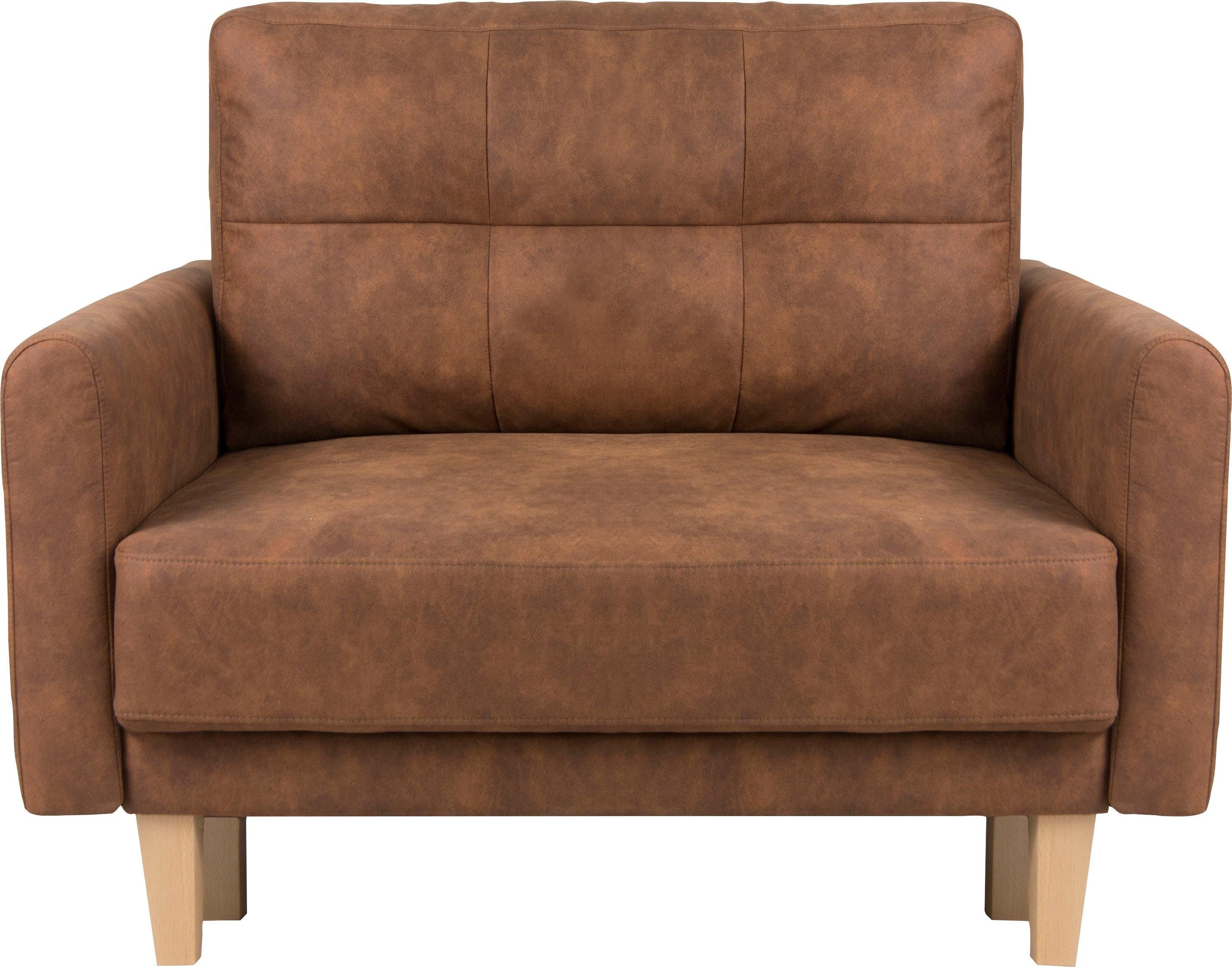 Home affaire Fauteuil TRIPLO relaxstoel met golfondersteuning, afmetingen B/D/H: 95/100/89 cm