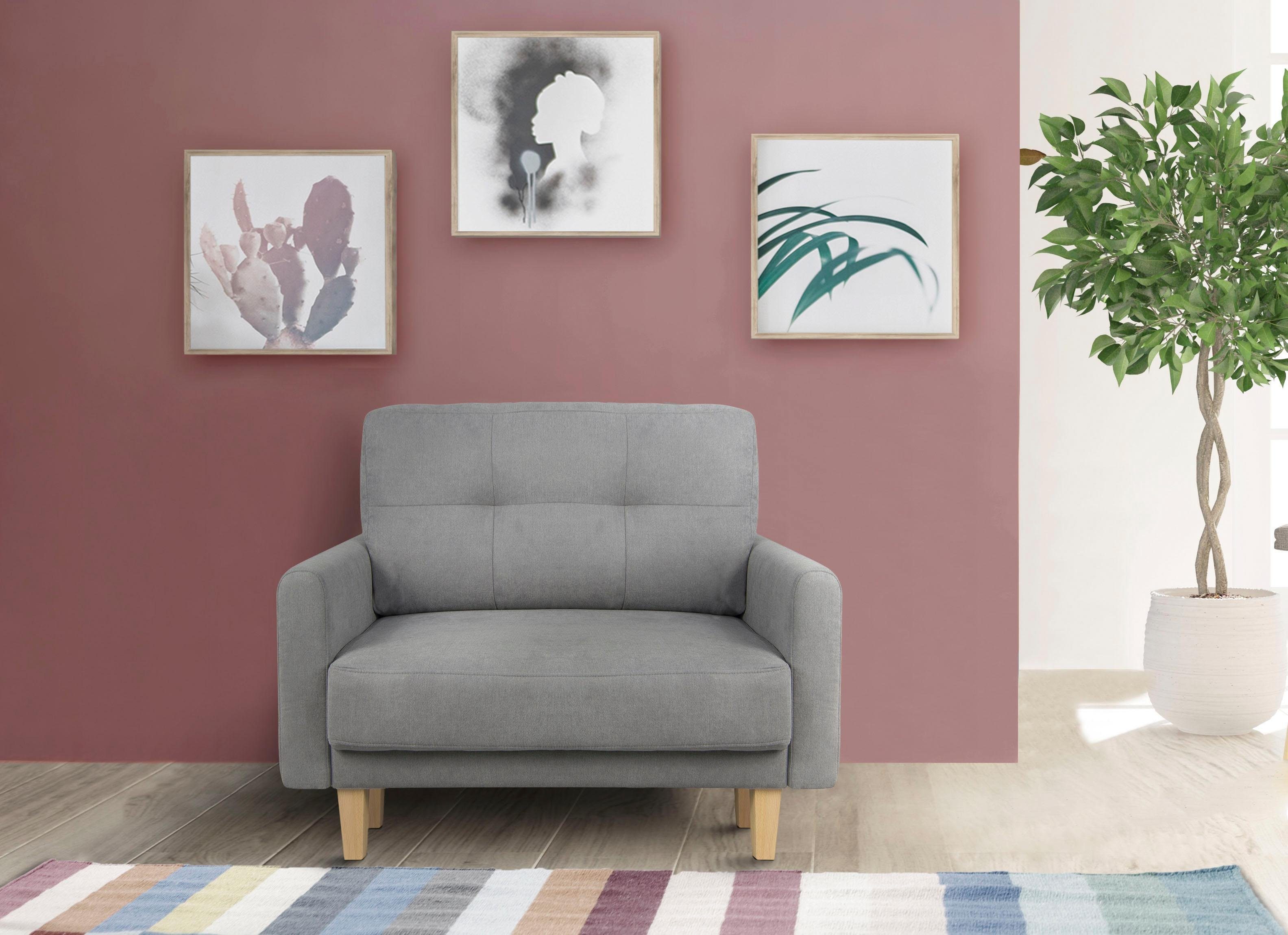 Home affaire Fauteuil TRIPLO relaxstoel met golfondersteuning, afmetingen B/D/H: 95/100/89 cm