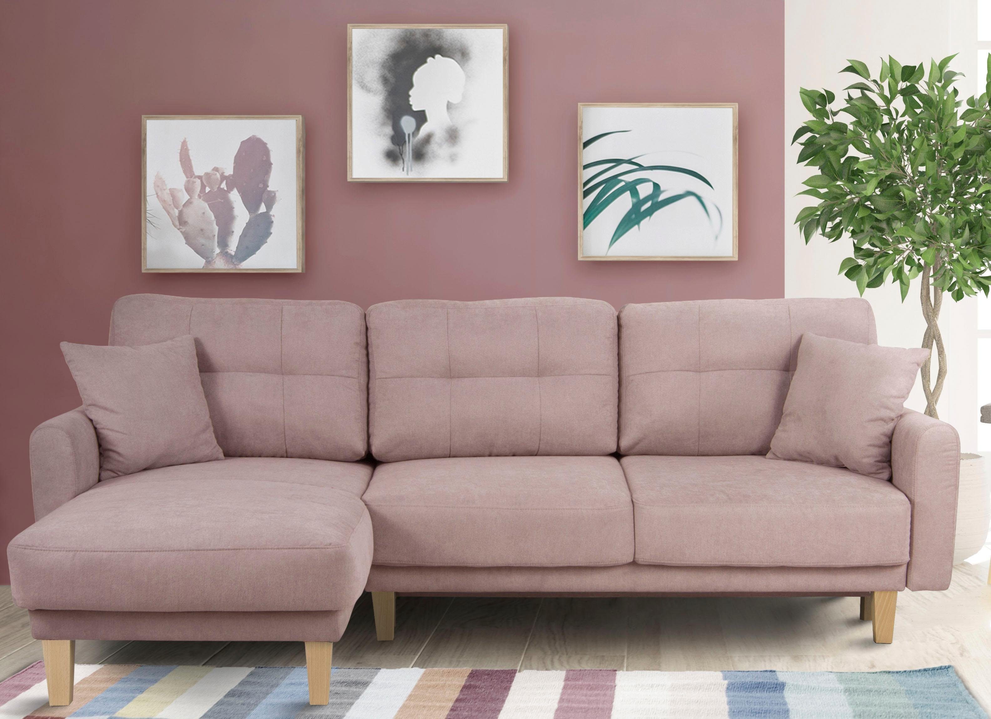Home affaire Hoekbank TRIPLO optionele slaapbank met bedlade, afmetingen B/D/H: 234/164/89 cm