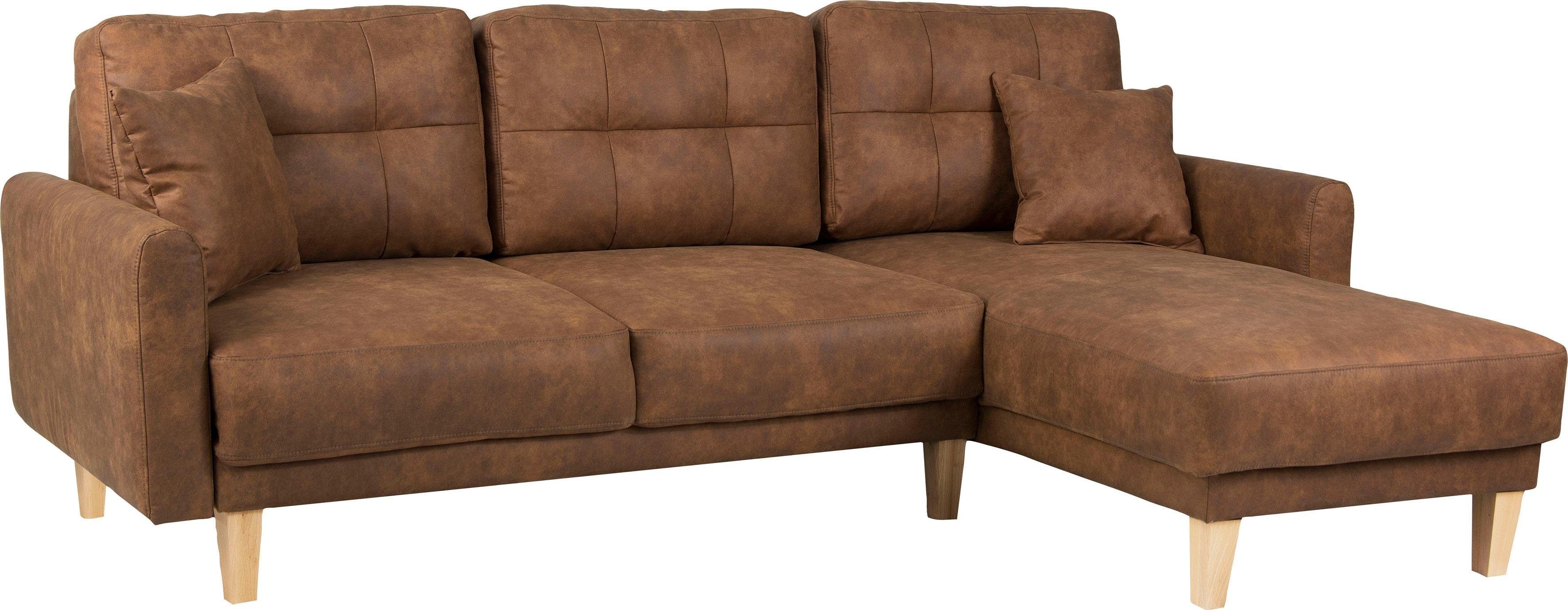 Home affaire Hoekbank TRIPLO optionele slaapbank met bedlade, afmetingen B/D/H: 234/164/89 cm