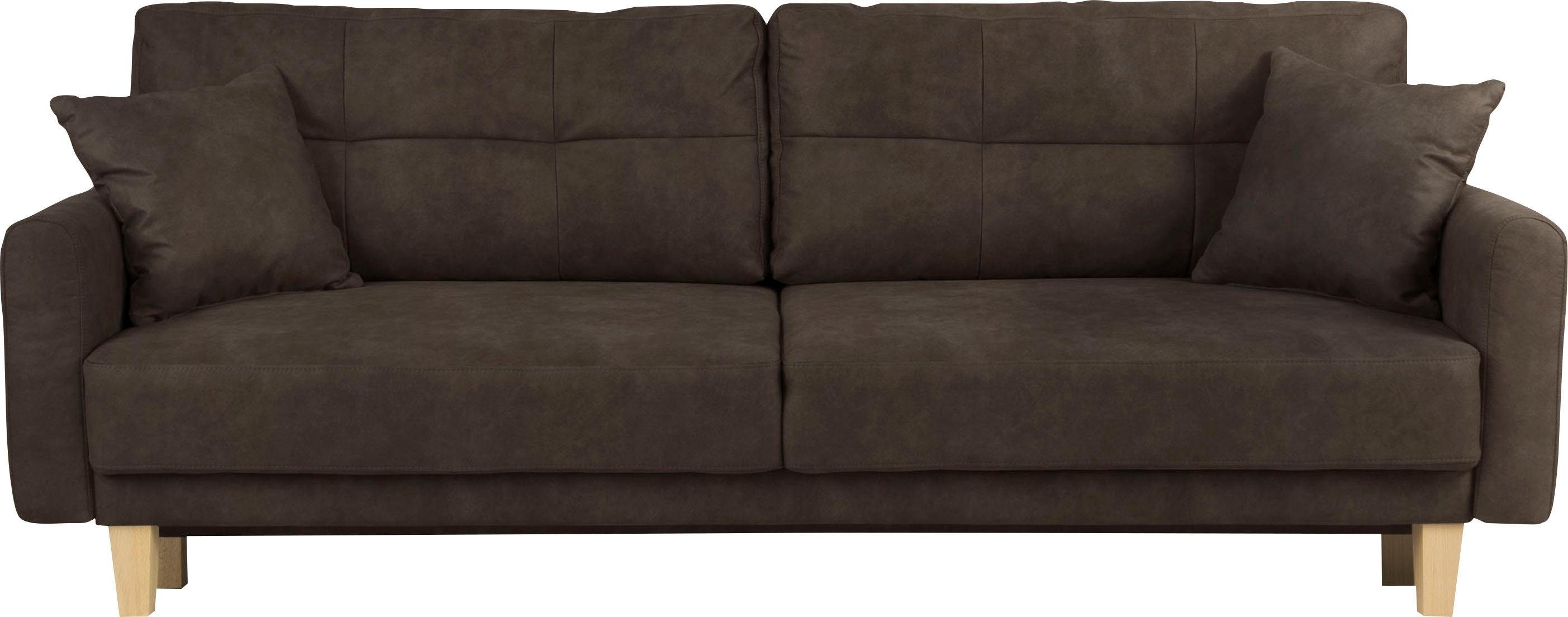 Home affaire 3-zitsbank TRIPLO optioneel slaapbank met bedlade, afmetingen B/D/H: 215/100/89 cm