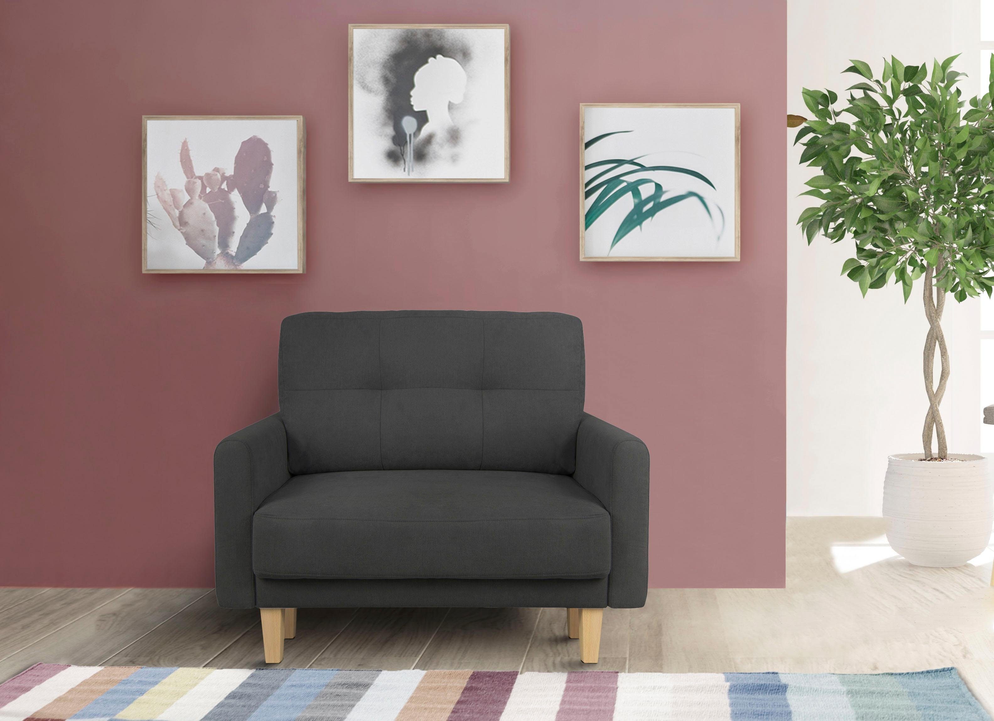 Home affaire Fauteuil TRIPLO relaxstoel met golfondersteuning, afmetingen B/D/H: 95/100/89 cm