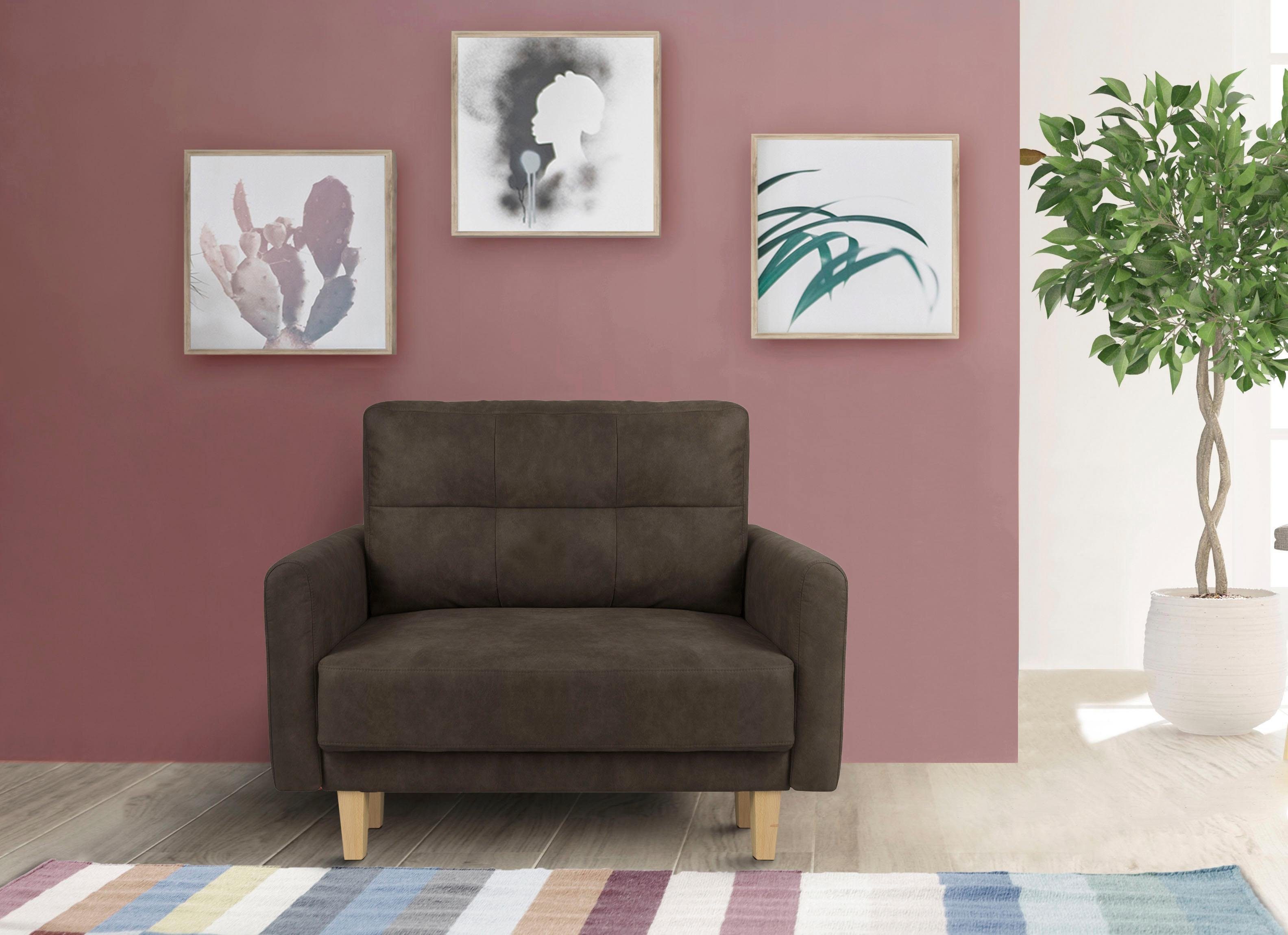 Home affaire Fauteuil TRIPLO relaxstoel met golfondersteuning, afmetingen B/D/H: 95/100/89 cm
