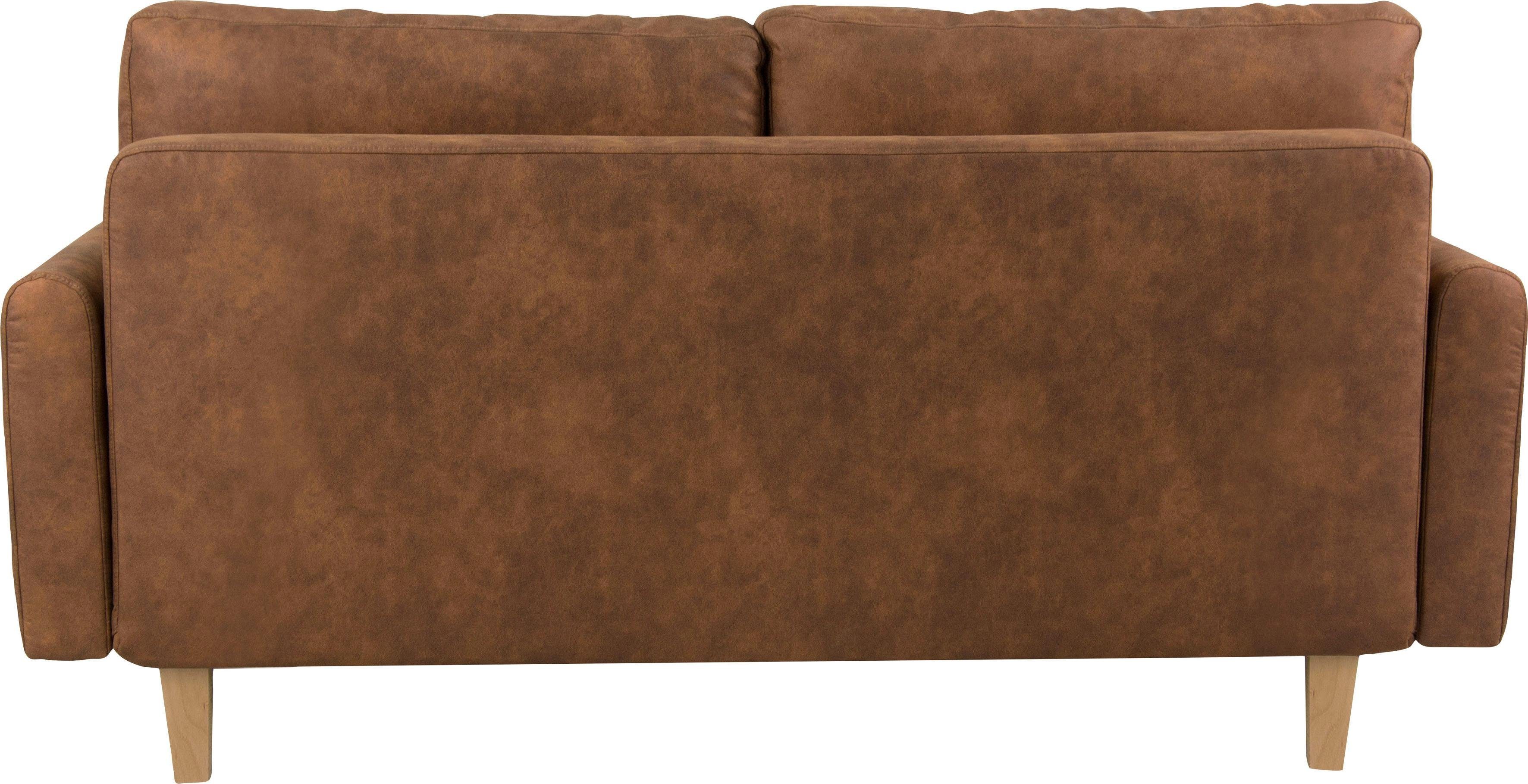 Home affaire 2-zitsbank TRIPLO met golfsysteem, afmetingen B/D/H: 165/100/89 cm Bank met stiksel in het ruggebied, incl. rugkussen en sierkussen