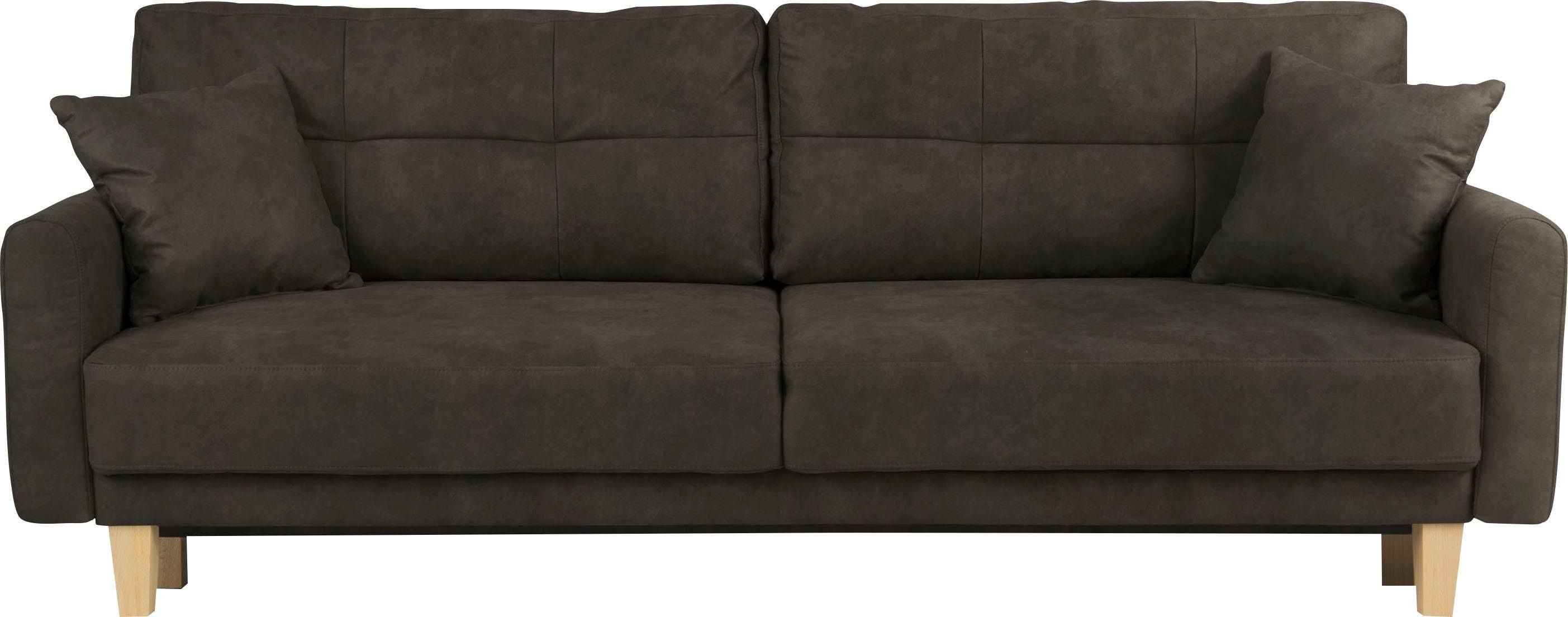 Home affaire 3-zitsbank TRIPLO optioneel slaapbank met bedlade, afmetingen B/D/H: 215/100/89 cm
