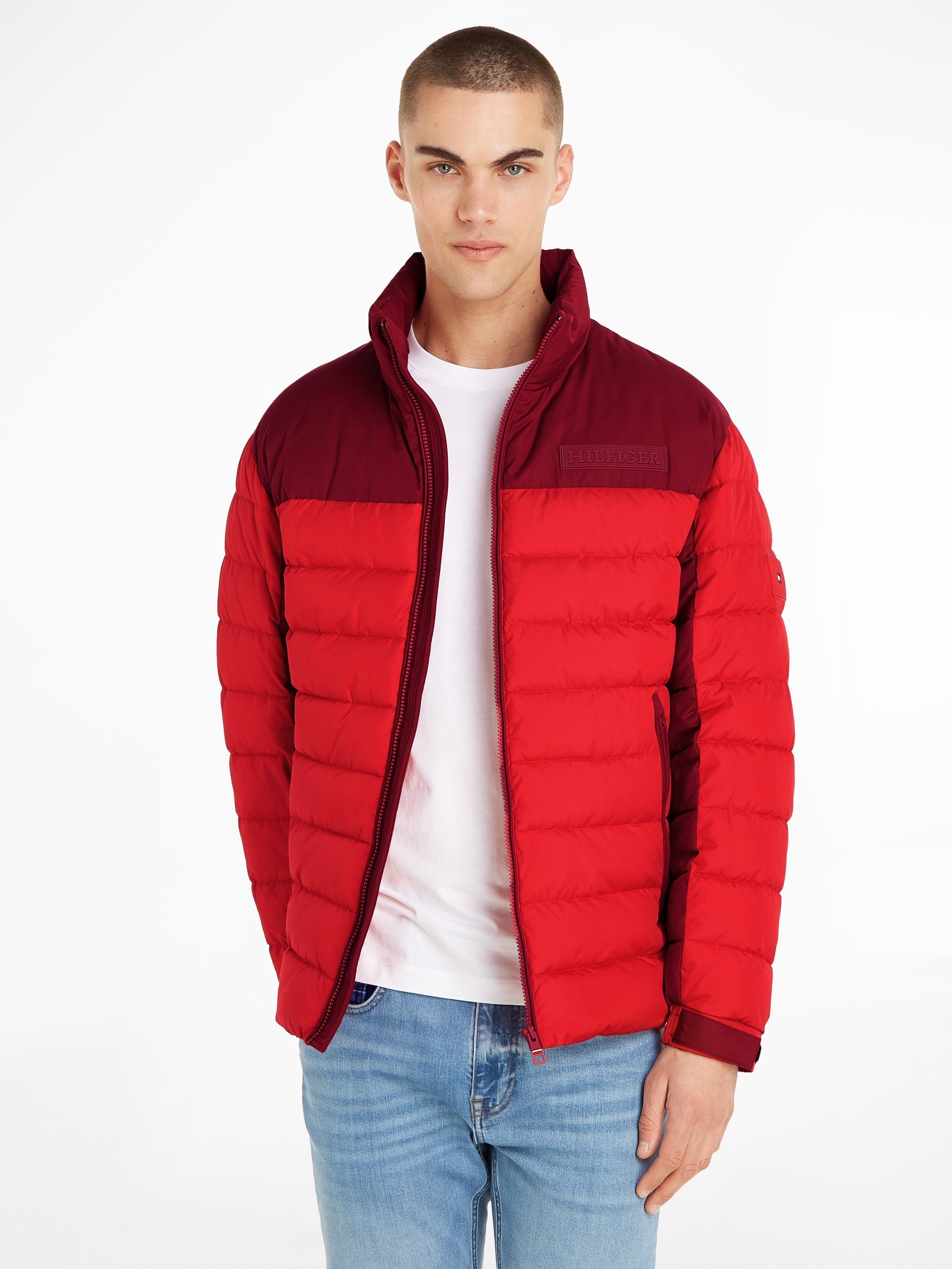 Tommy Hilfiger Gewatteerde jas MID NEW YORK PUFFER JACKET heren winterjassen maat L rood