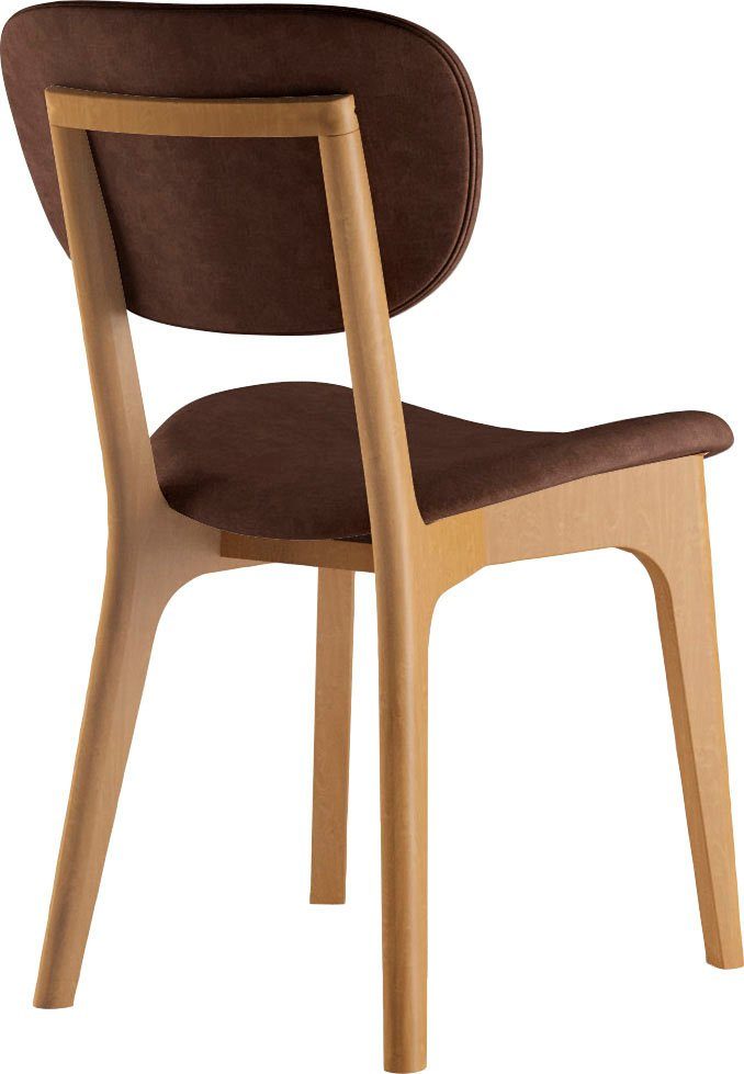 INOSIGN Stoel COZY Made in Italy Frame in beuken, kersen- of notenhout, massief hout, designstoel (set, 2 stuks)