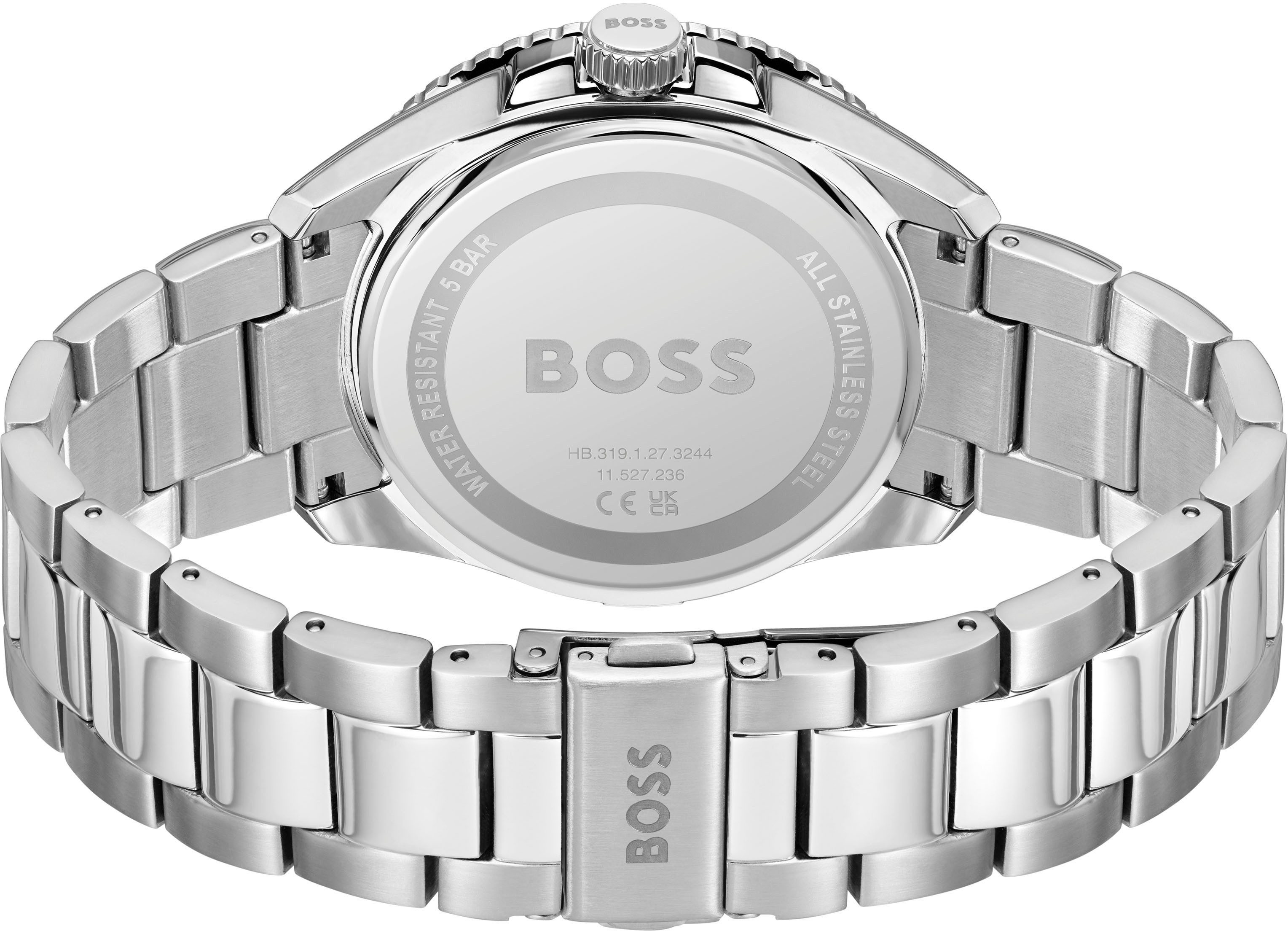 Boss Kwartshorloge Runner 3H Horloge, herenhorloge, stalen band, analoog, dag