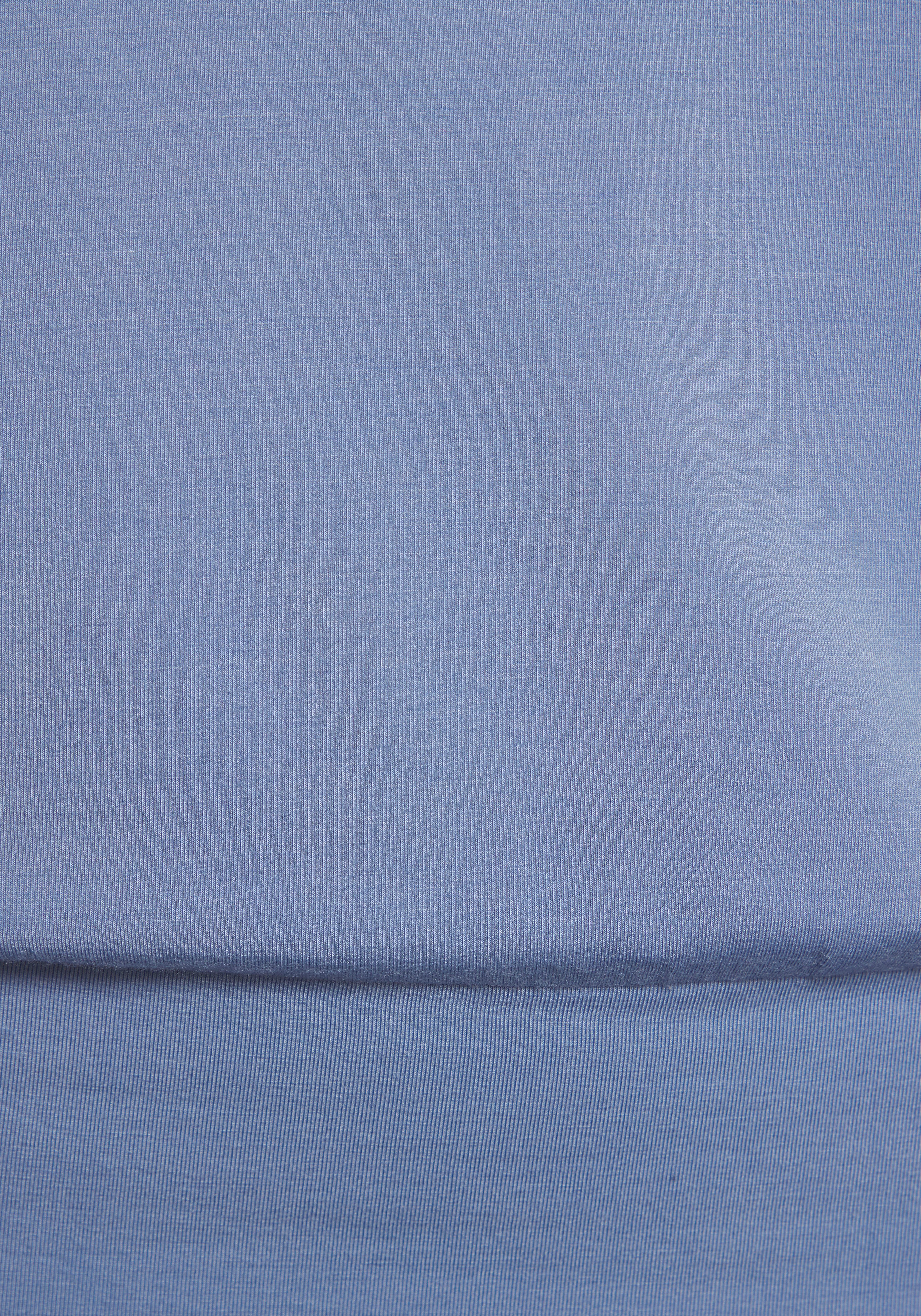 Lascana Shirt met ronde hals Met variabele mouwlengte van zachte viscose-stretch