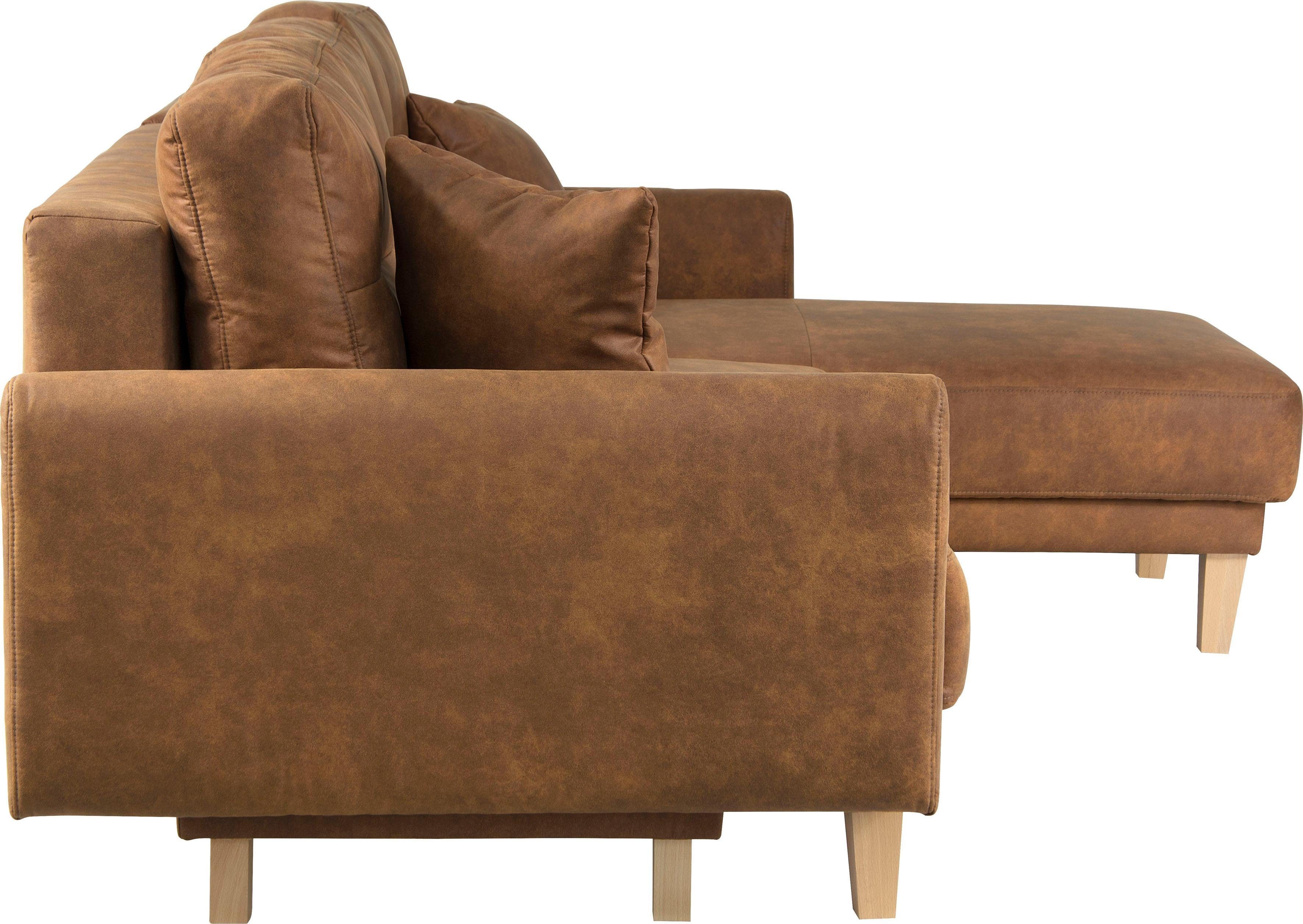 Home affaire Hoekbank TRIPLO optionele slaapbank met bedlade, afmetingen B/D/H: 234/164/89 cm