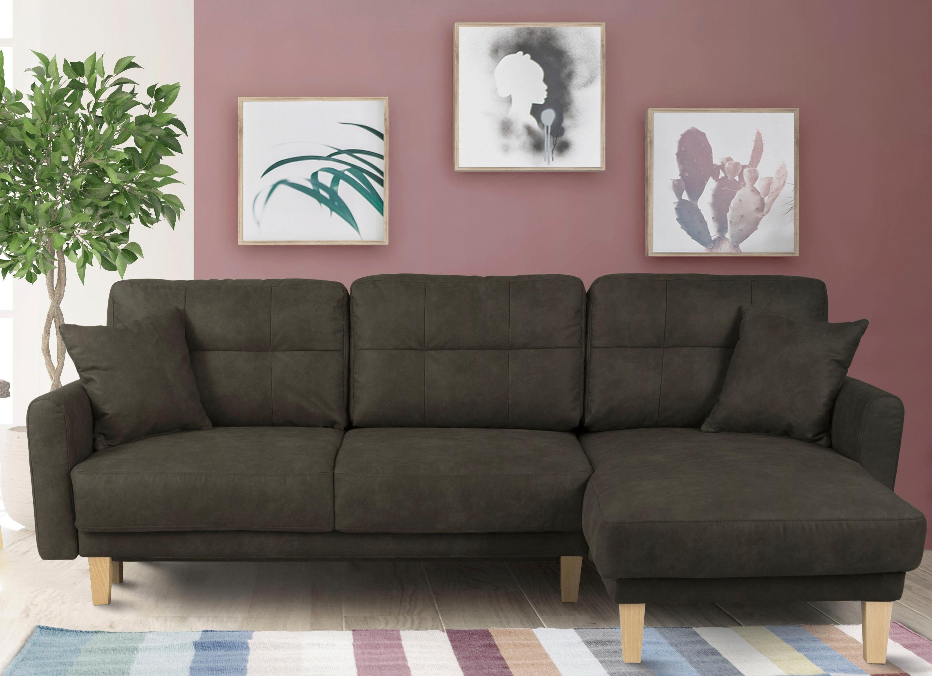 Home affaire Hoekbank TRIPLO optionele slaapbank met bedlade, afmetingen B/D/H: 234/164/89 cm