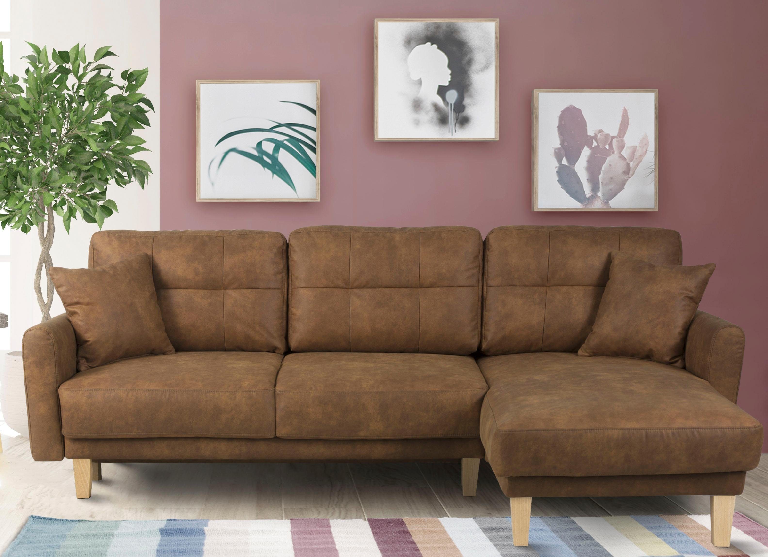Home affaire Hoekbank TRIPLO optionele slaapbank met bedlade, afmetingen B/D/H: 234/164/89 cm