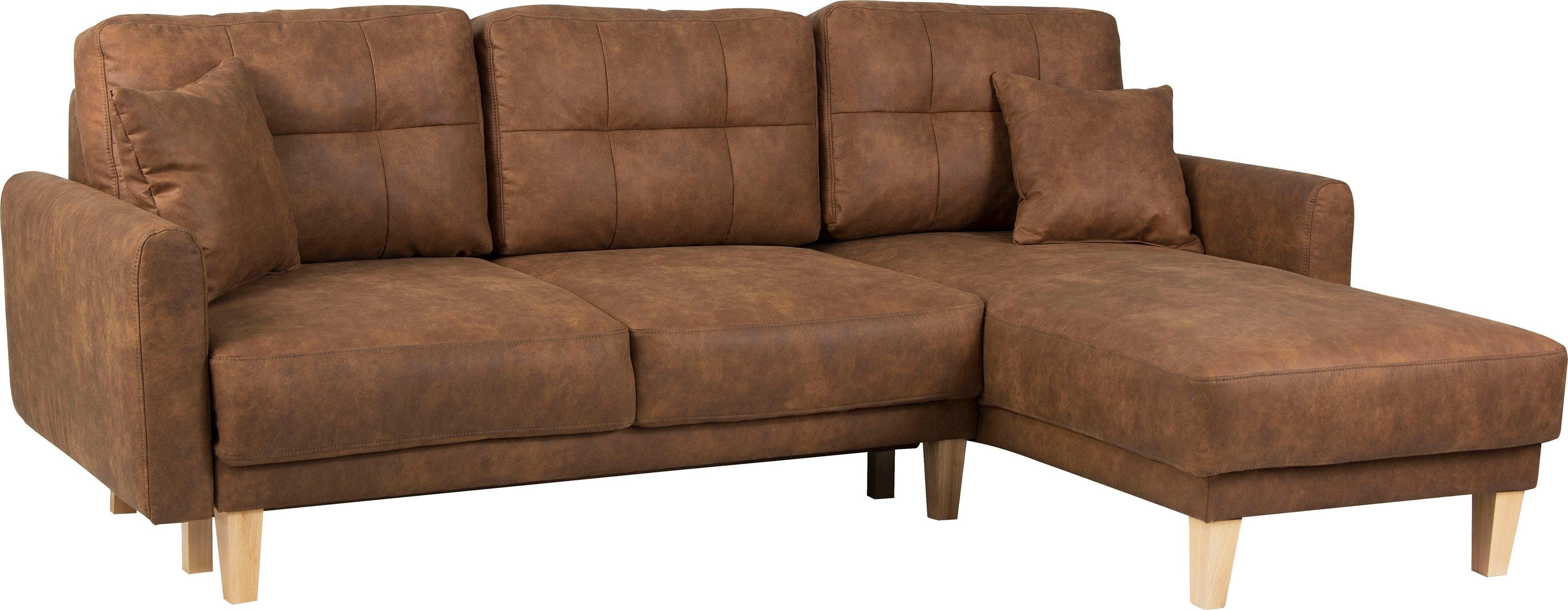 Home affaire Hoekbank TRIPLO optionele slaapbank met bedlade, afmetingen B/D/H: 234/164/89 cm
