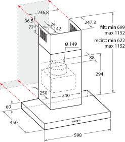 BAUKNECHT Wandkap DBHBS 64 LM X