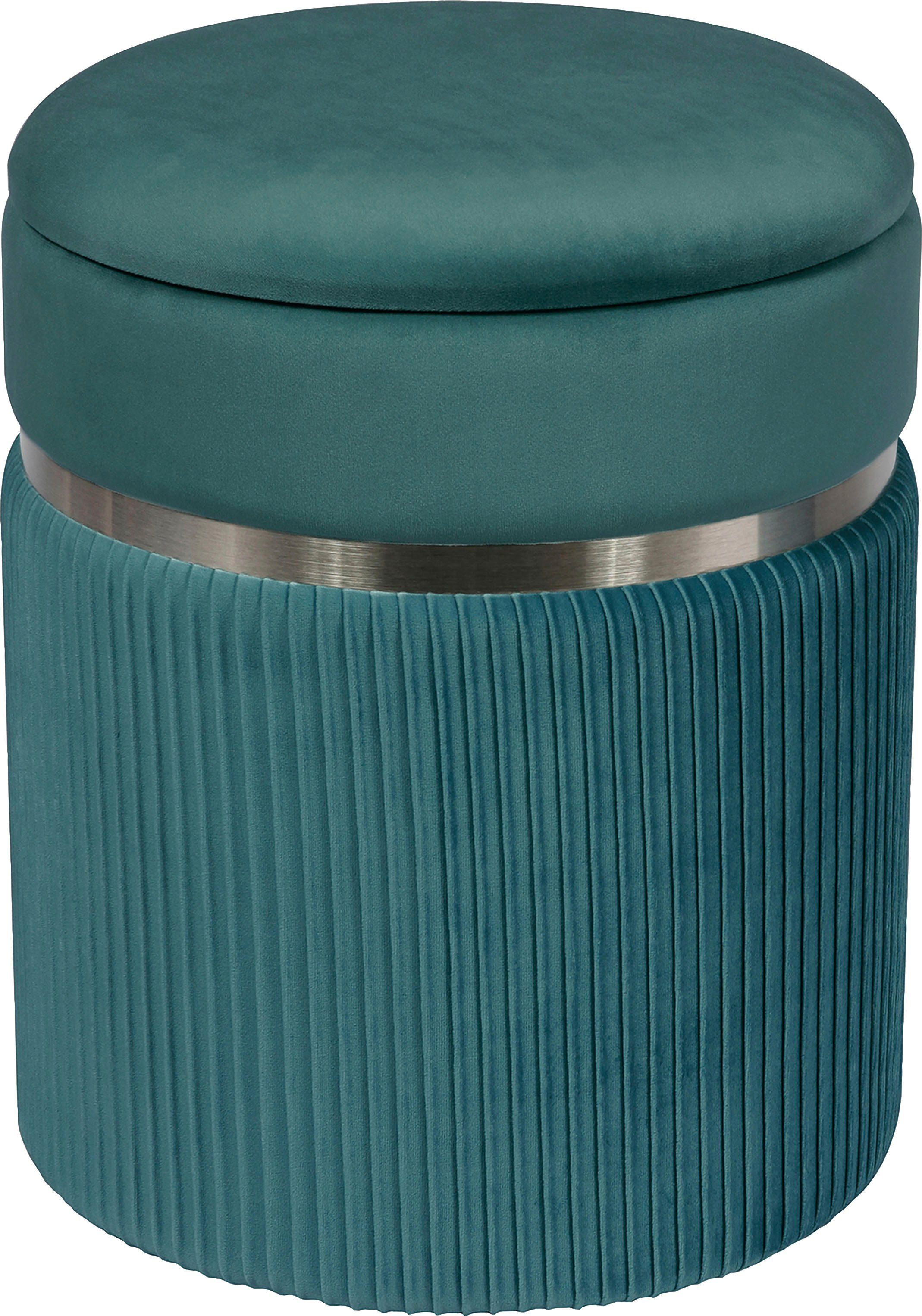 Kayoom Zithoek Kruk Zora 325 2-delige set, fluweelzachte stof bekleding, ronde elegante vorm (set, 2-delig)
