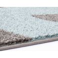 carpet city vloerkleed moda soft woonkamer, gebloemd design blauw
