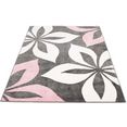 carpet city vloerkleed moda soft woonkamer, gebloemd design roze