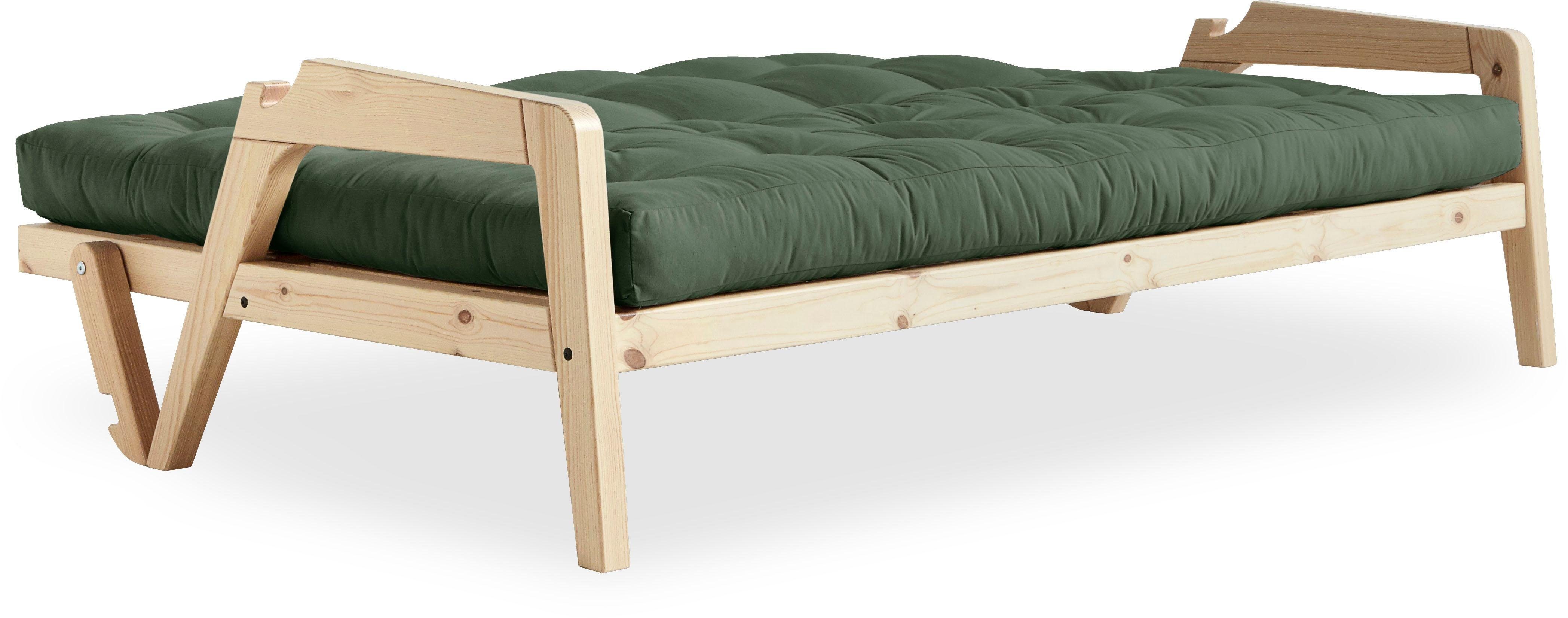 Karup Slaapbank Graf Met houtstructuur, incl. futonmatras, ligoppervlak 130x190 cm
