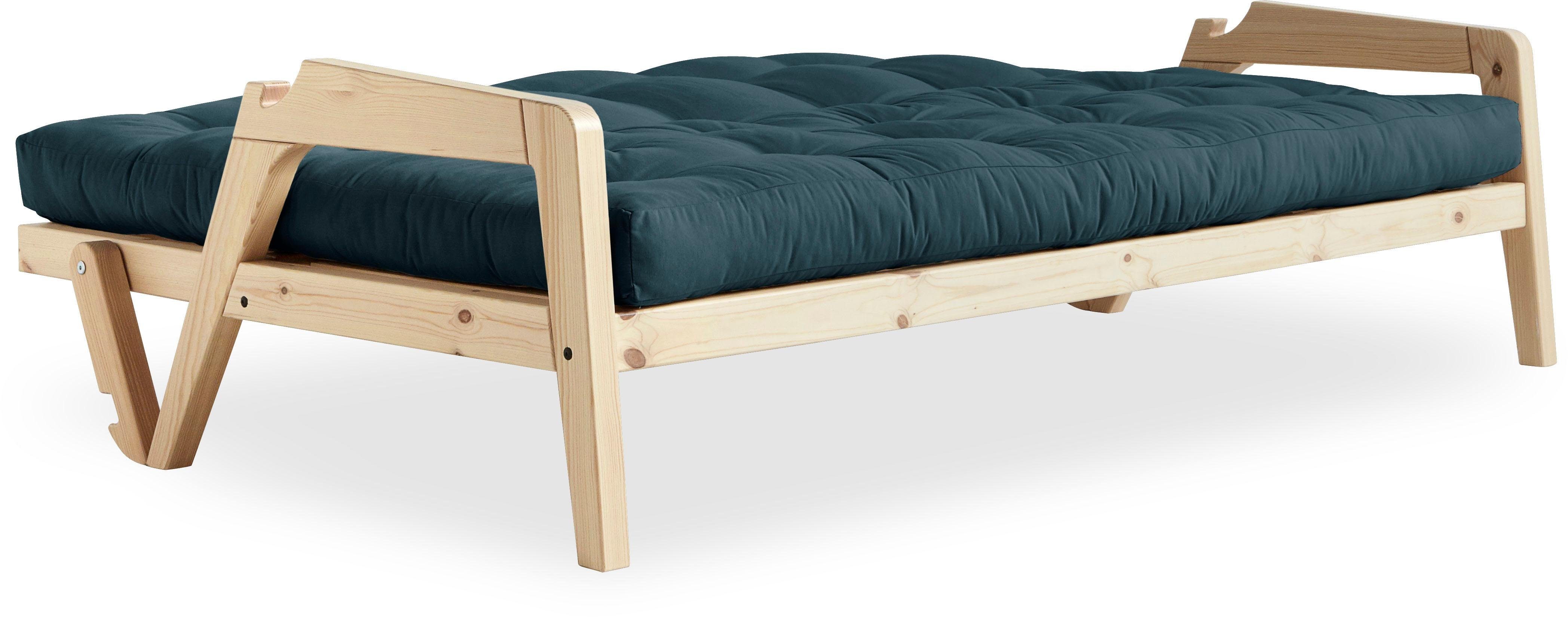 Karup Slaapbank Graf Met houtstructuur, incl. futonmatras, ligoppervlak 130x190 cm