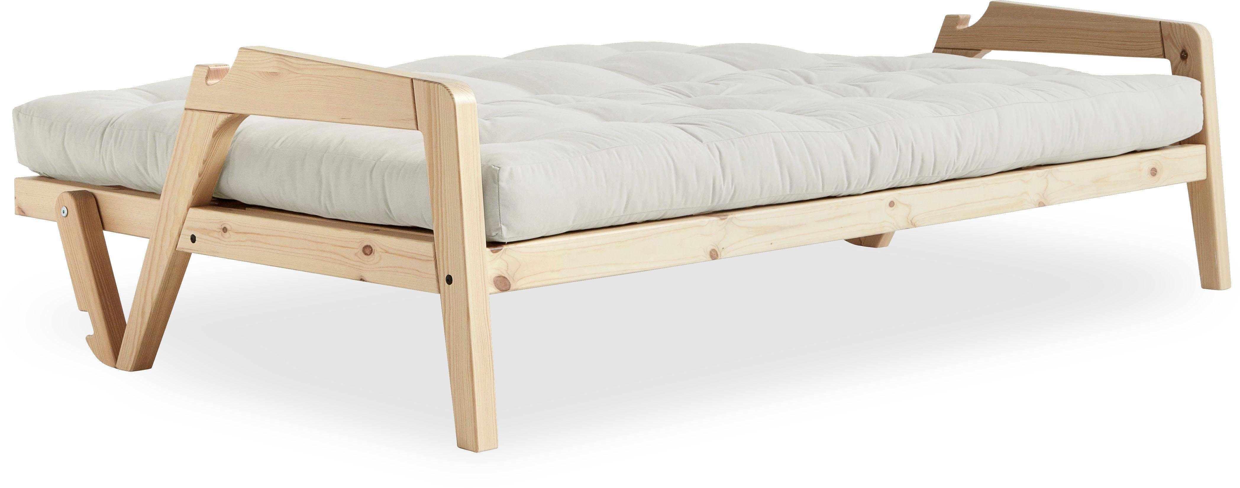 Karup Slaapbank Graf Met houtstructuur, incl. futonmatras, ligoppervlak 130x190 cm