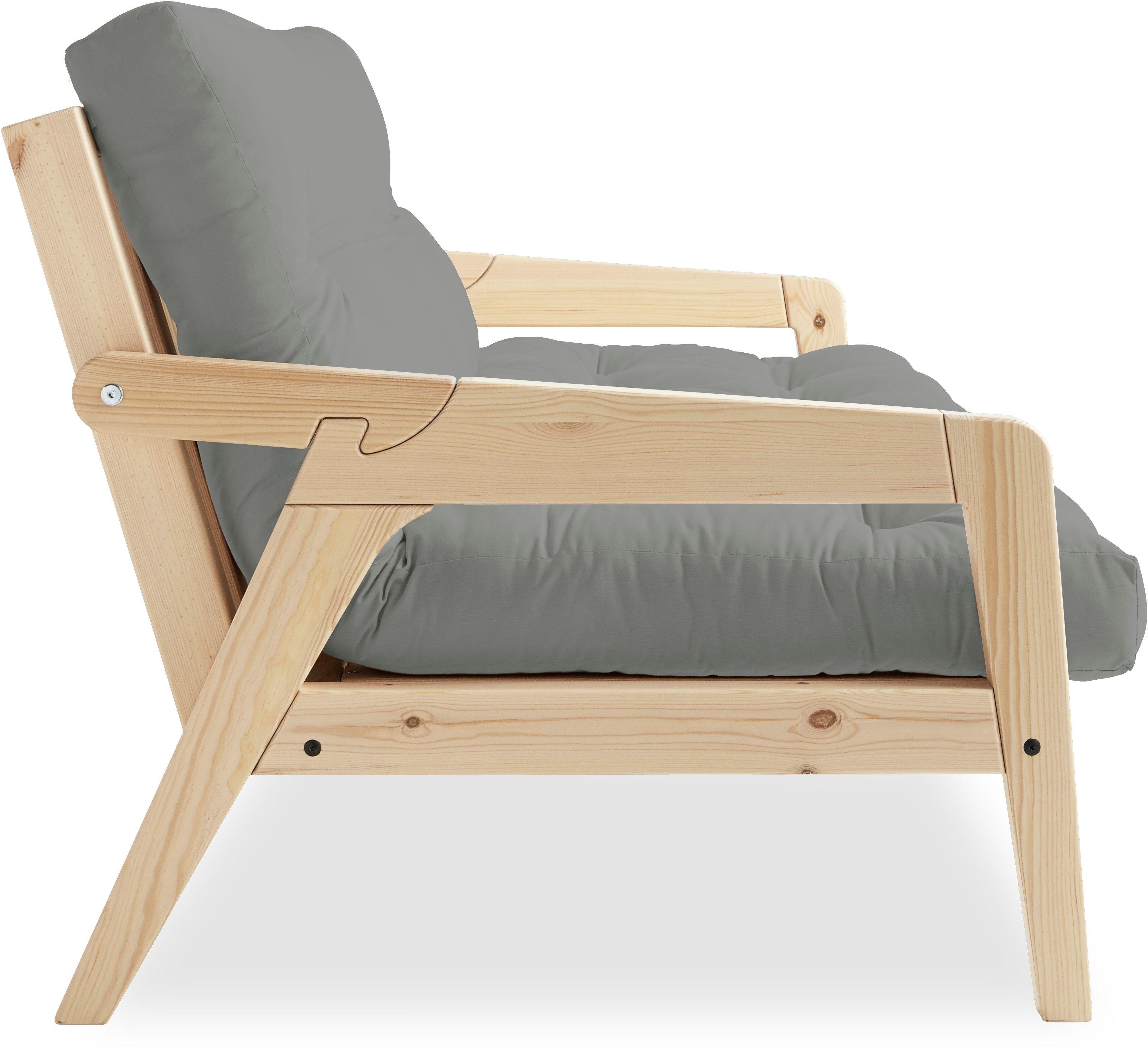 Karup Slaapbank Graf Met houtstructuur, incl. futonmatras, ligoppervlak 130x190 cm