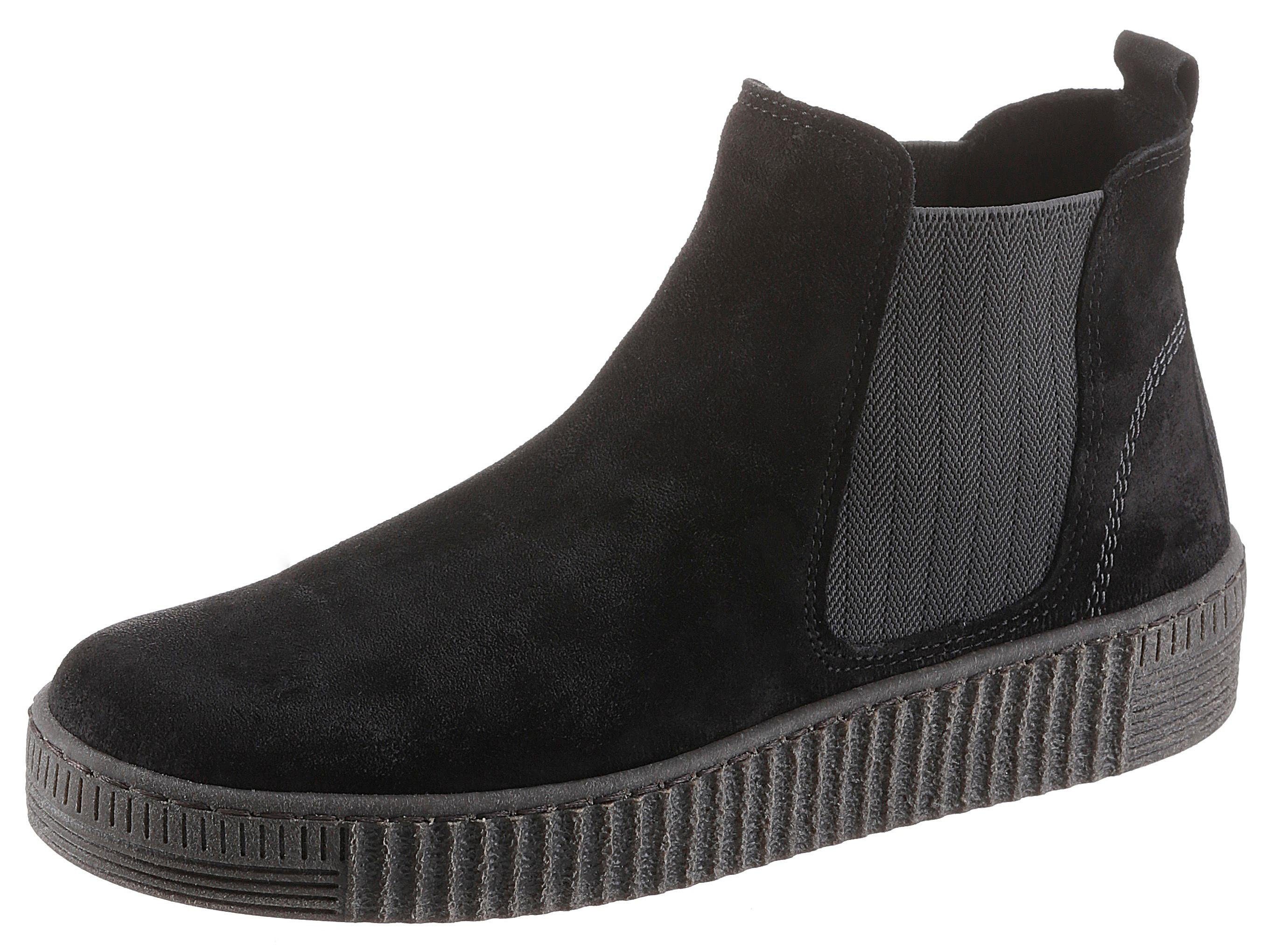 Gabor Chelsea-boots plateau, enkellaars, instapschoen met subtiele contrastnaden