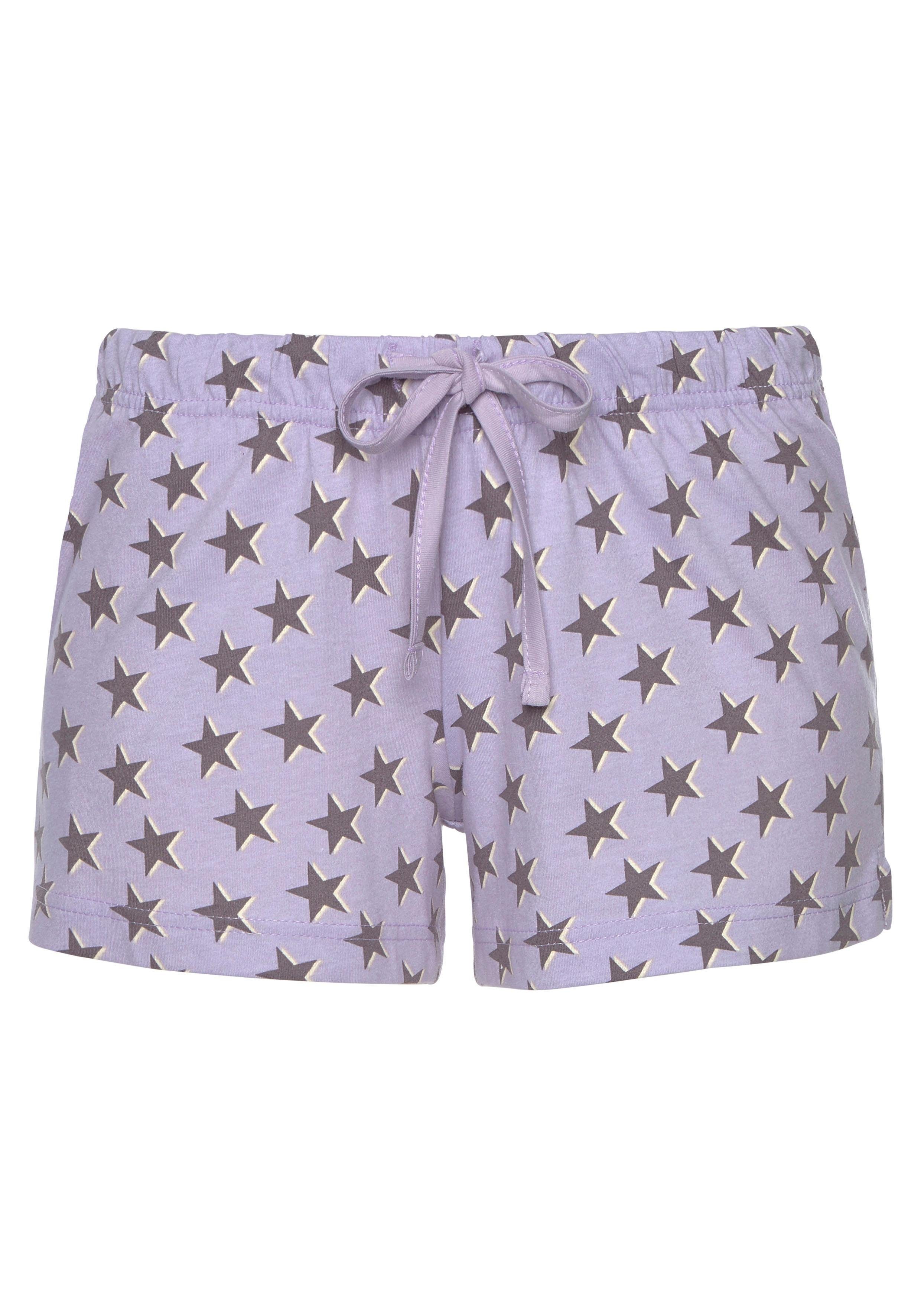 Vivance Dreams Shortama met sterrenprint (4-delig, Set van 2)