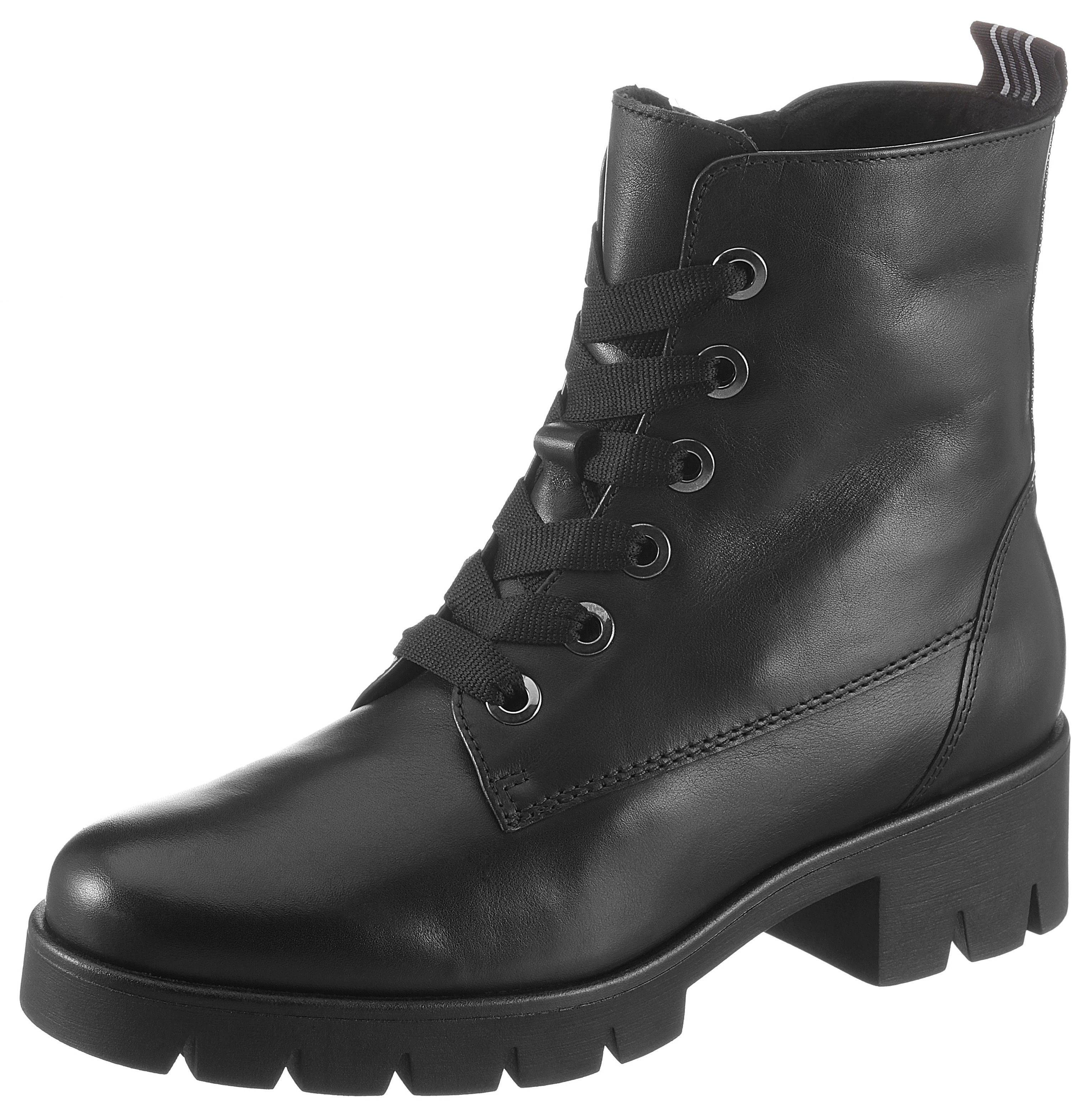 Gabor Veterlaarsjes blokhak, plateau, veterschoenen met best fitting comfort