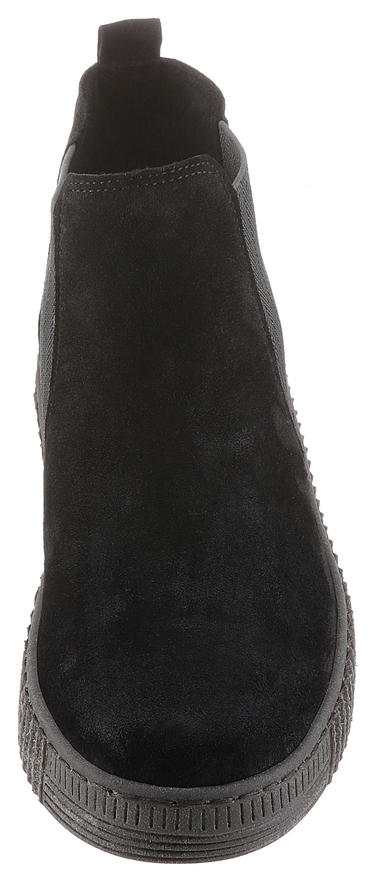 Gabor Chelsea-boots plateau, enkellaars, instapschoen met subtiele contrastnaden