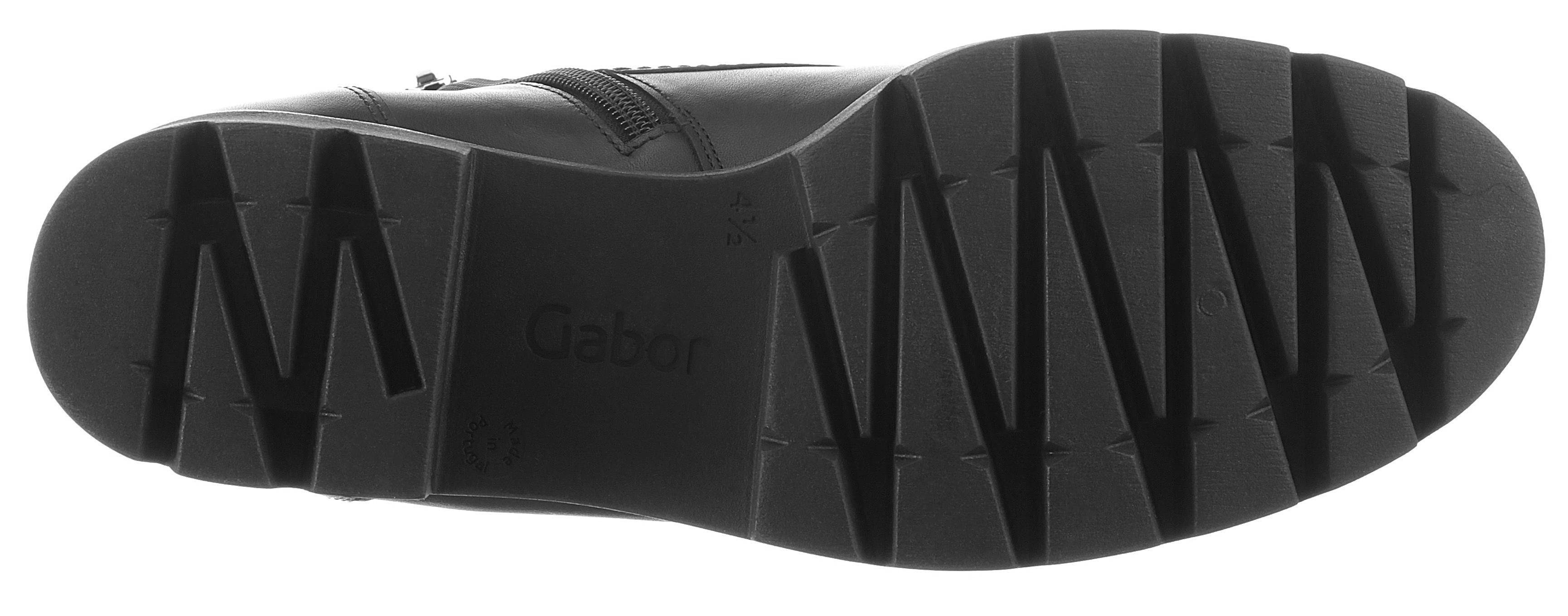 Gabor Veterlaarsjes blokhak, plateau, veterschoenen met best fitting comfort