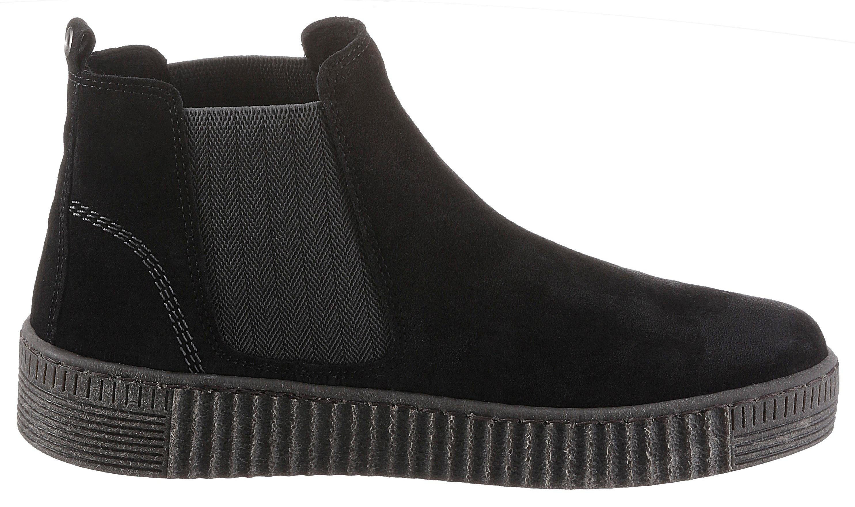 Gabor Chelsea-boots plateau, enkellaars, instapschoen met subtiele contrastnaden