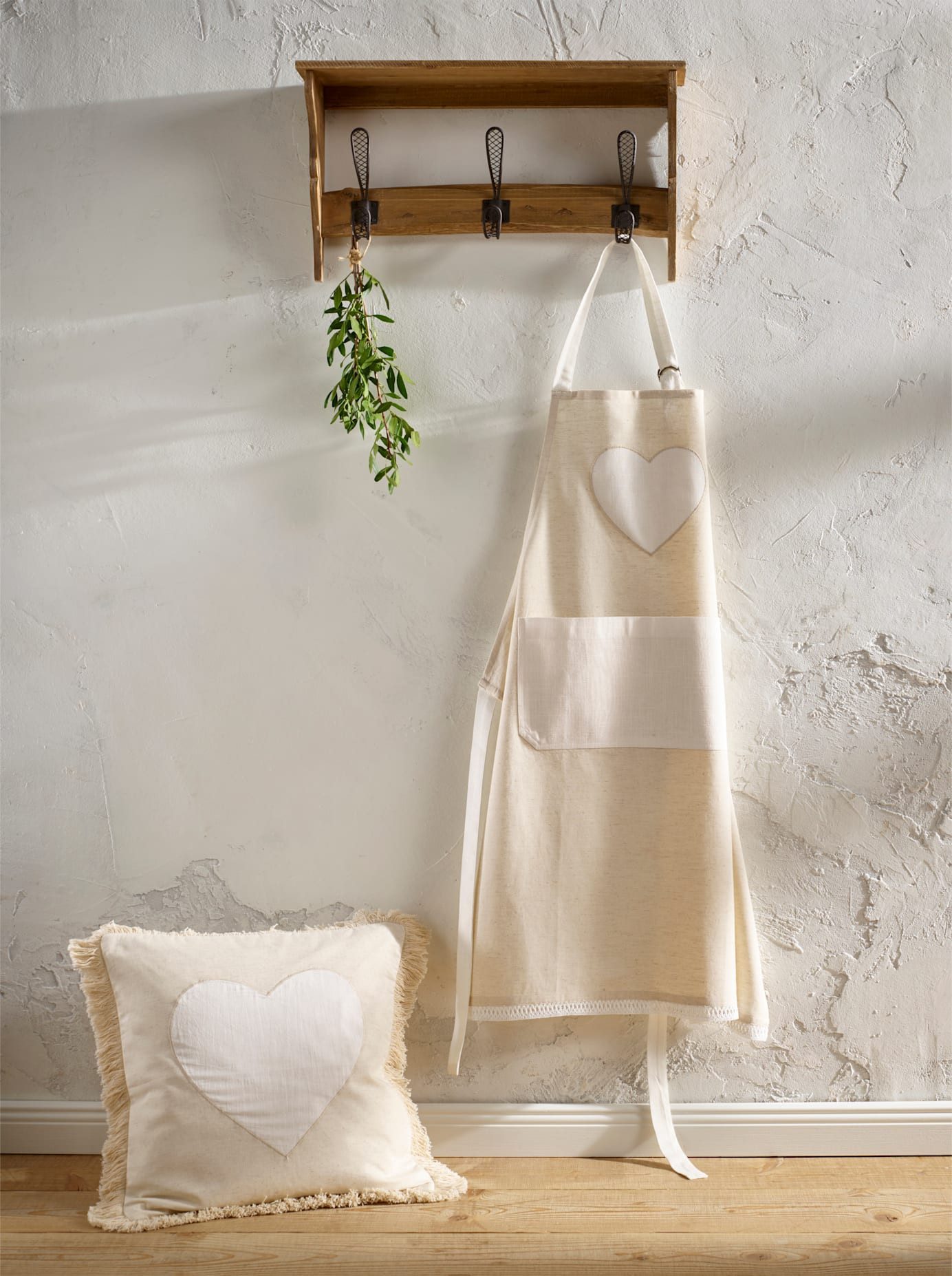 heine home Keukenschort keukentextiel maat 0 beige