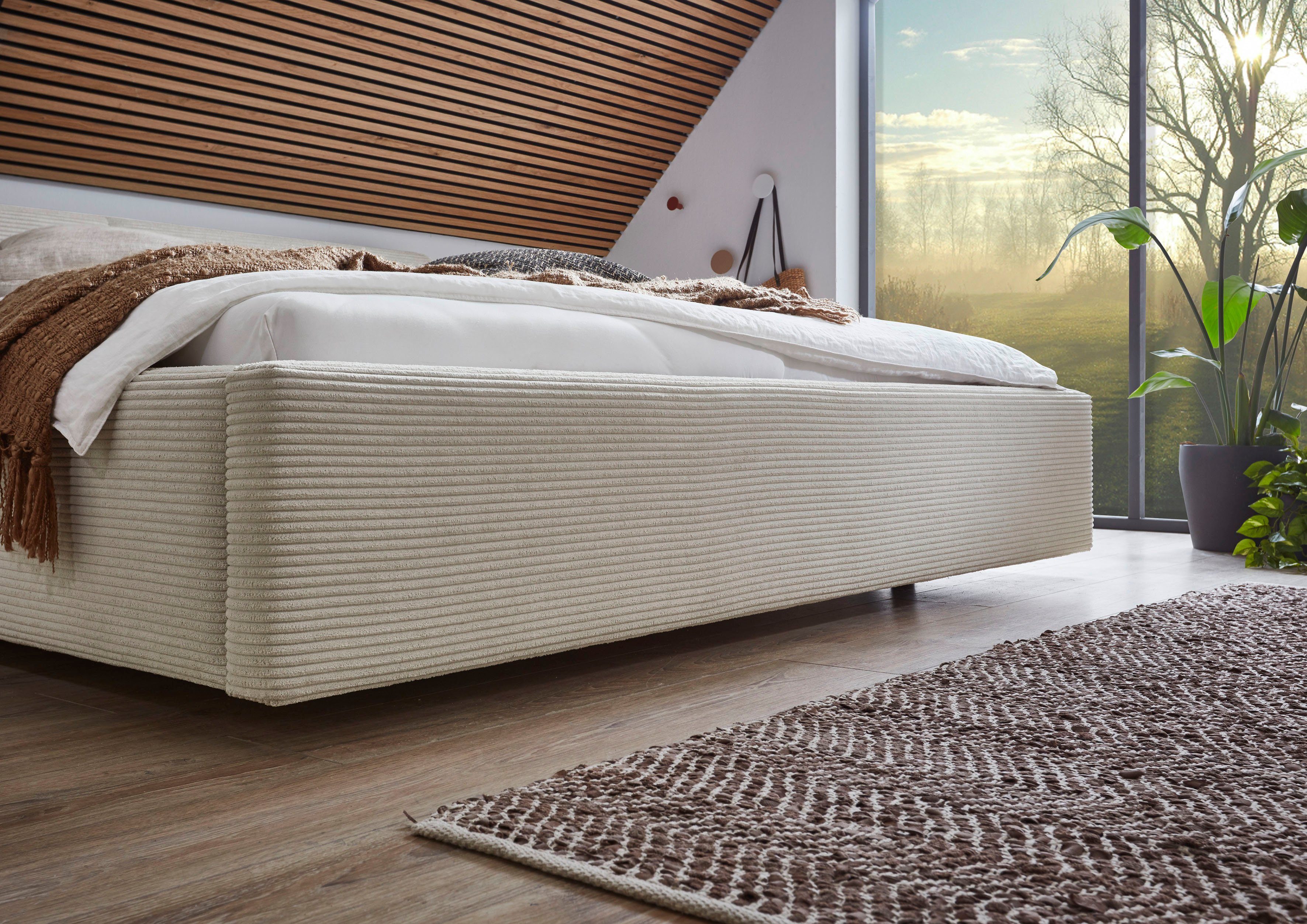 meise.möbel Gestoffeerd bed Cube optioneel met matras en bedlade