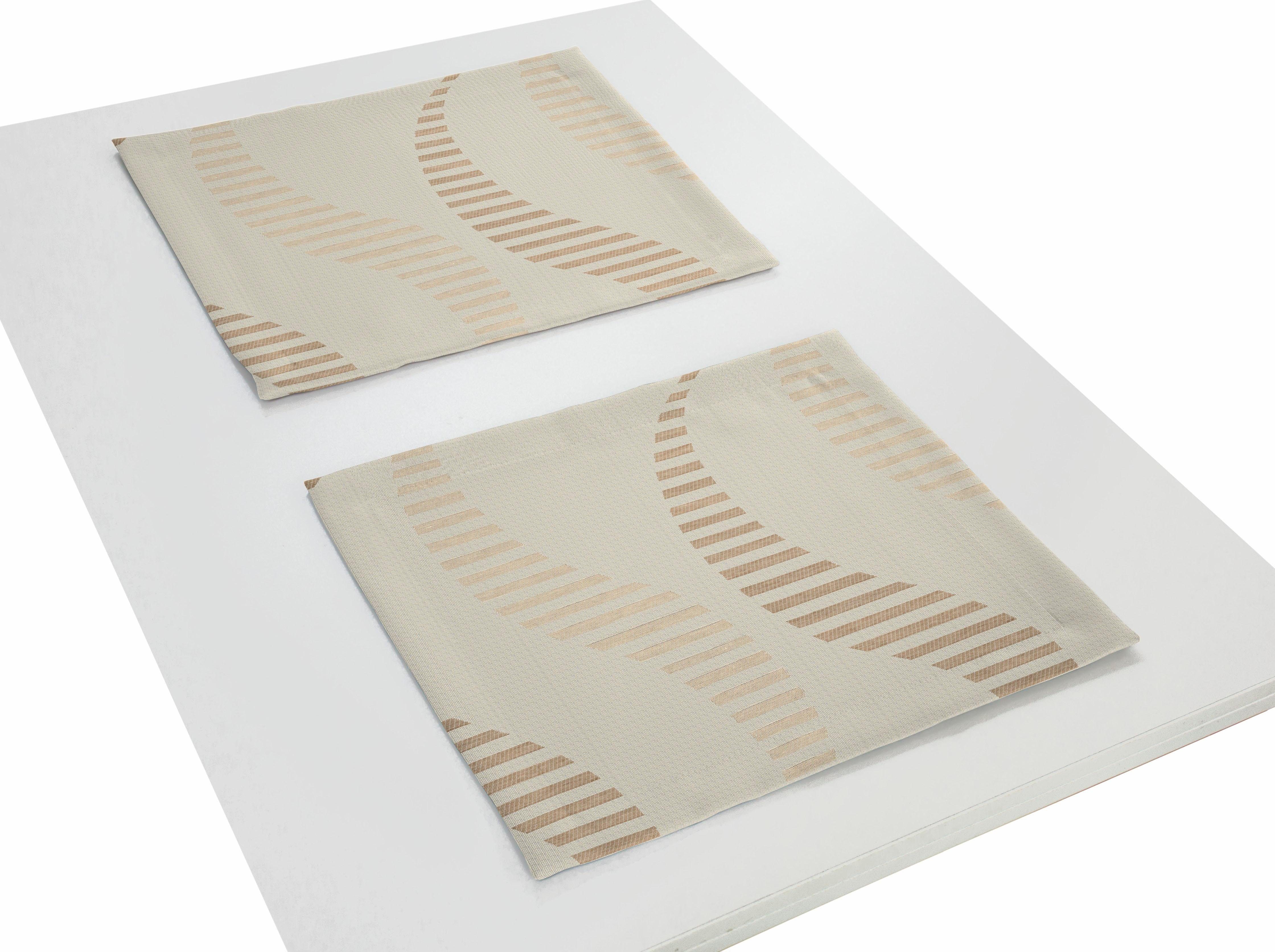Wirth Set placemats Lupara (set, 2 stuks) tafelkleden beige
