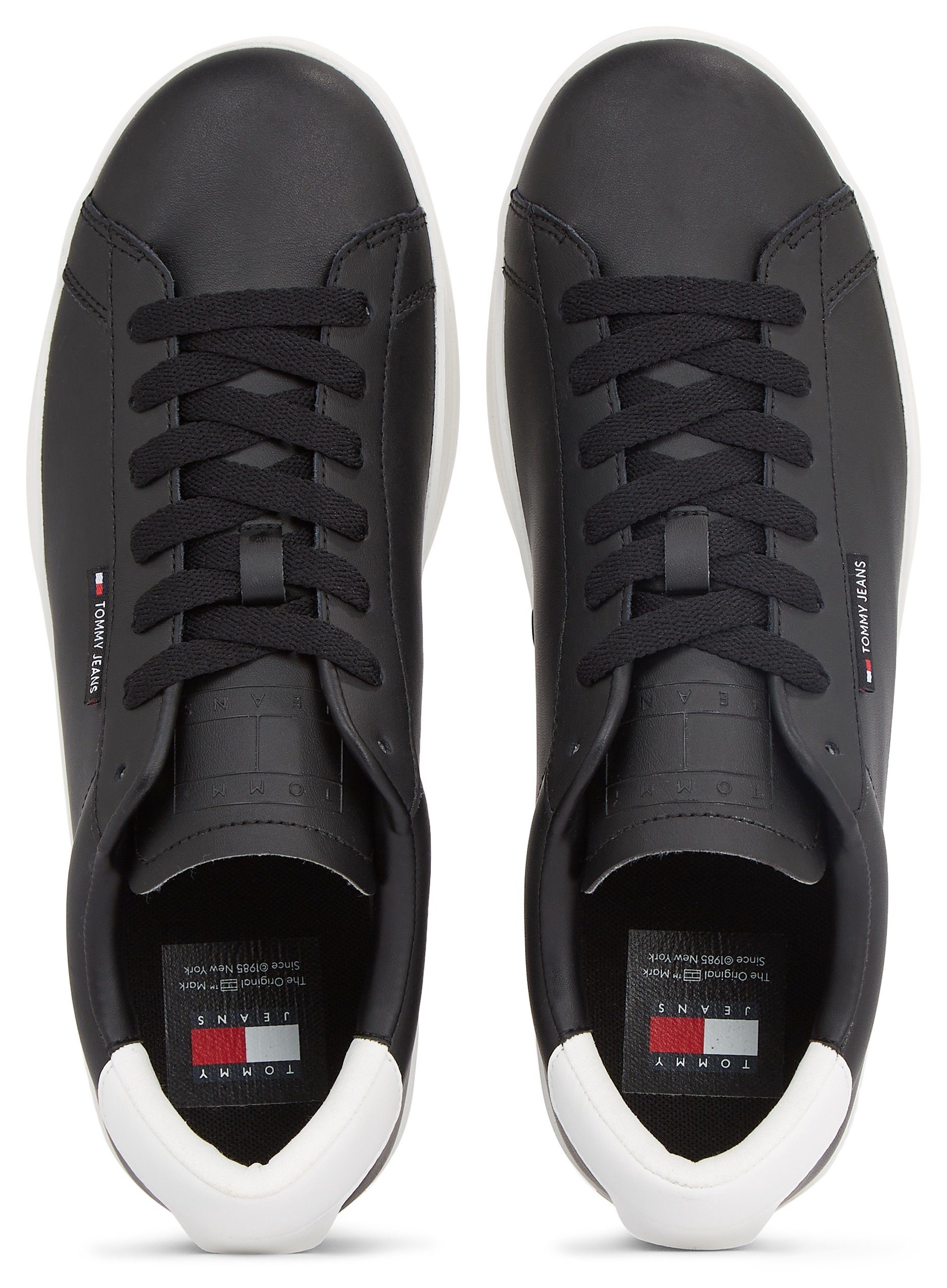 TOMMY JEANS Sneakers TJM LEATHER LOW CUPSOLE met label, vrijetijdsschoen, lage schoen, veterschoen