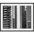 places of style wanddecoratie flatgebouwen met frame zwart