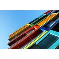 places of style artprint op acrylglas kleurrijk gebouw multicolor