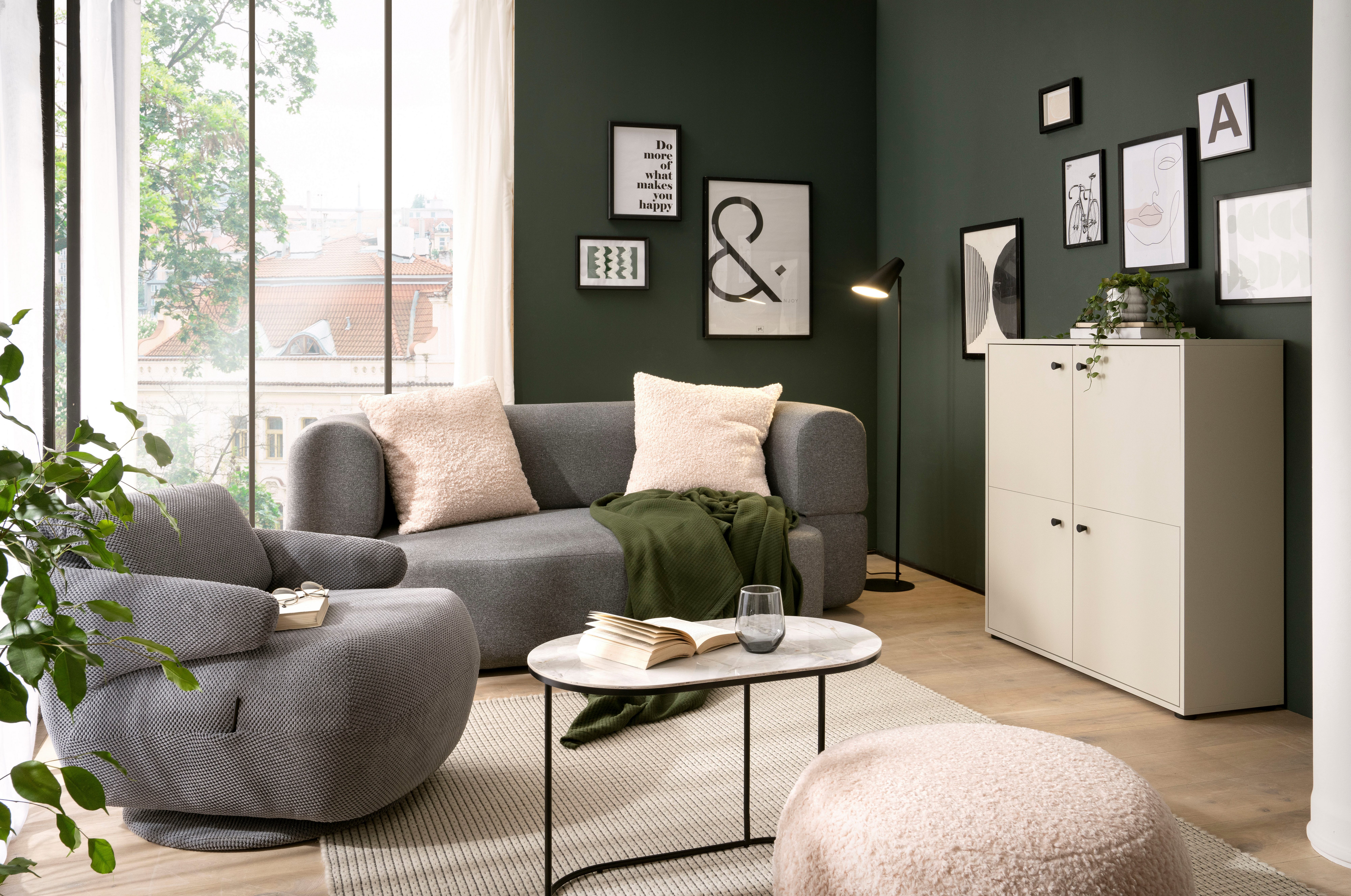 Schildmeyer Hoge kast Lovund, breedte 98 cm Deurscharnieren met softclose-functie