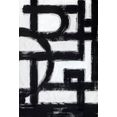 places of style artprint op linnen abstracte kunst zwart