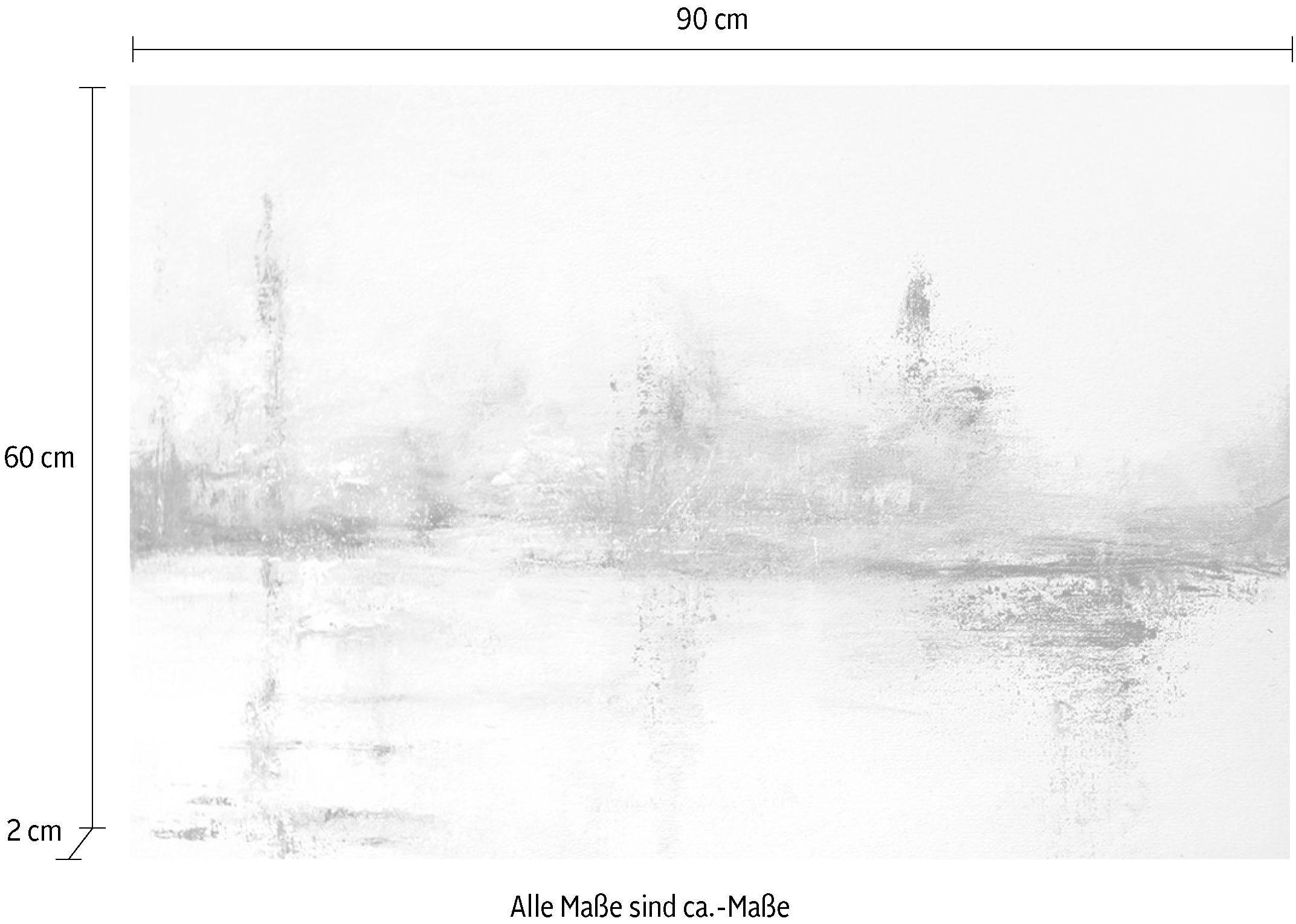 Places of Style Artprint op linnen Marmer-look Premium canvasstof, handgemaakt in Duitsland, 90x60cm