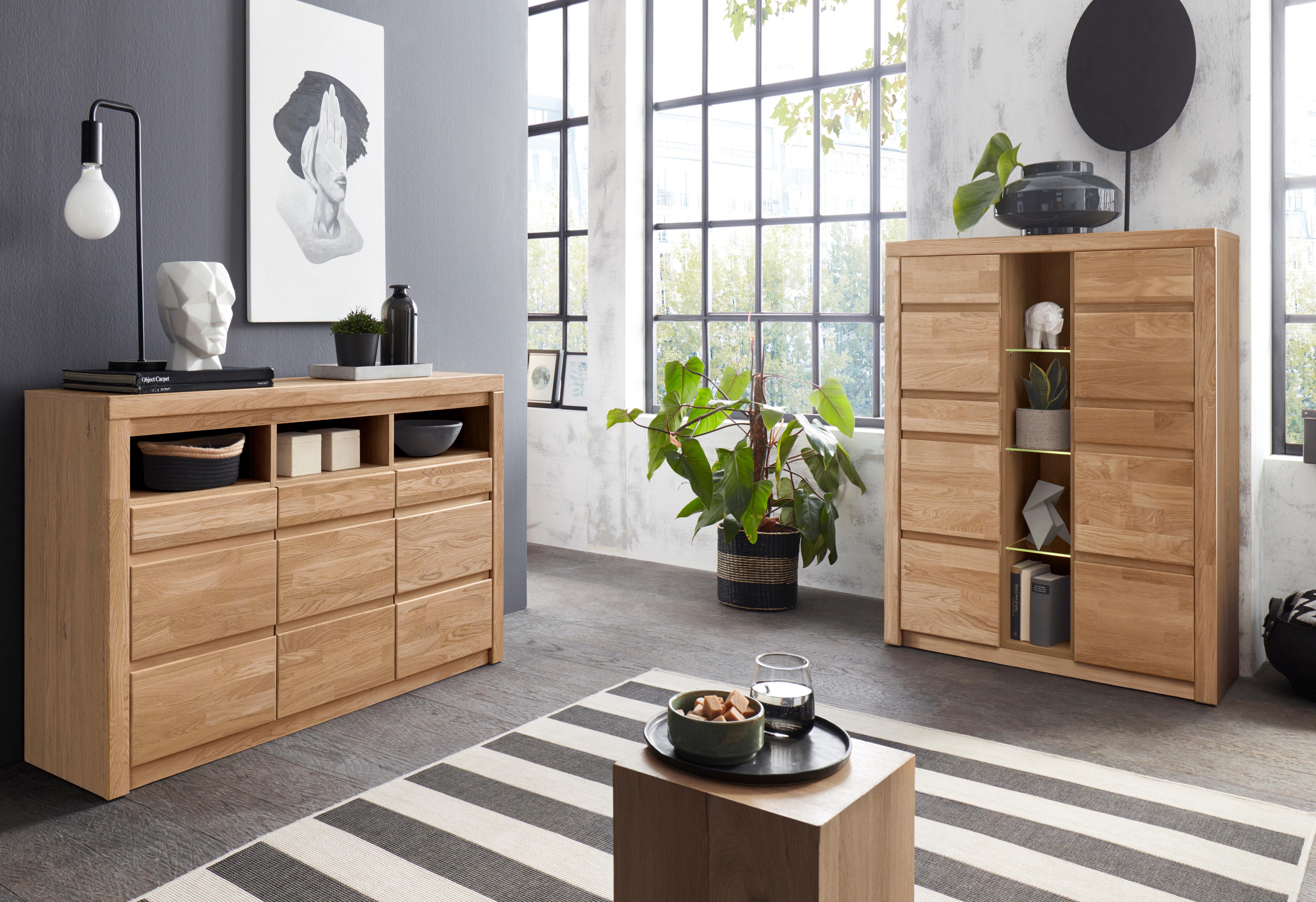 Home affaire Highboard Silkeborg Breedte 90-130 cm